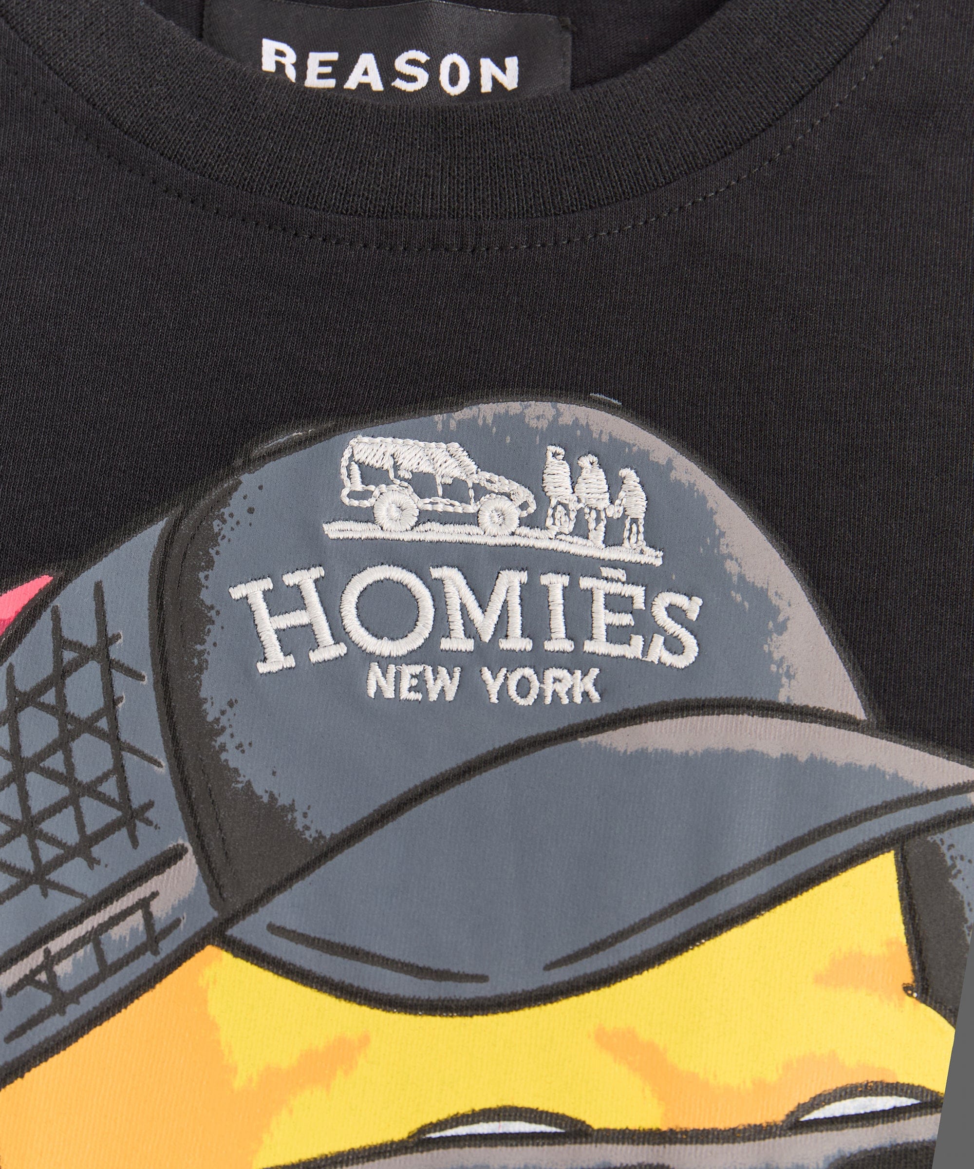 Homies Embroidered Short Sleeve Tee - Black - Image 2