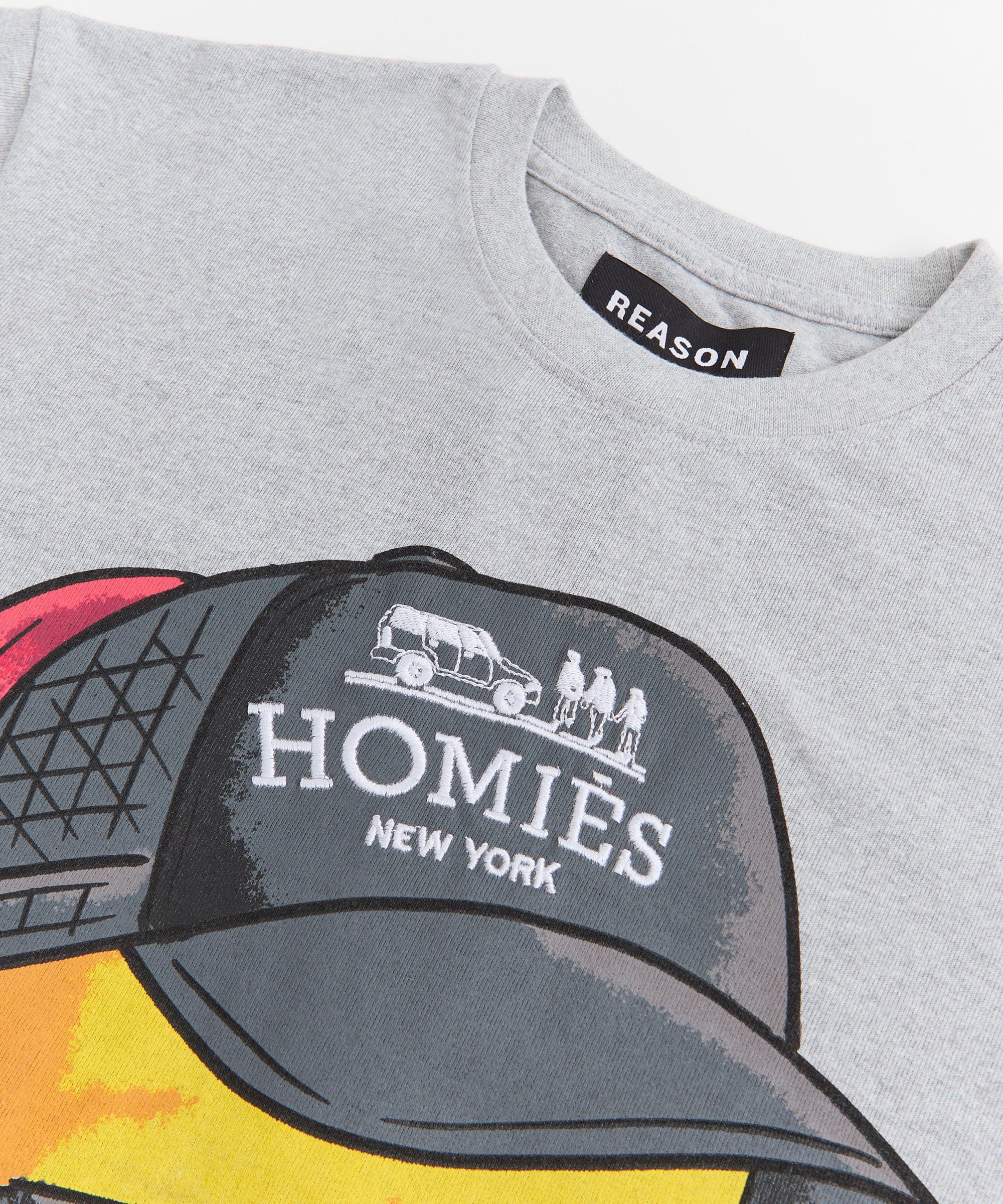 Homies Embroidered Short Sleeve Tee - Grey - Image 3