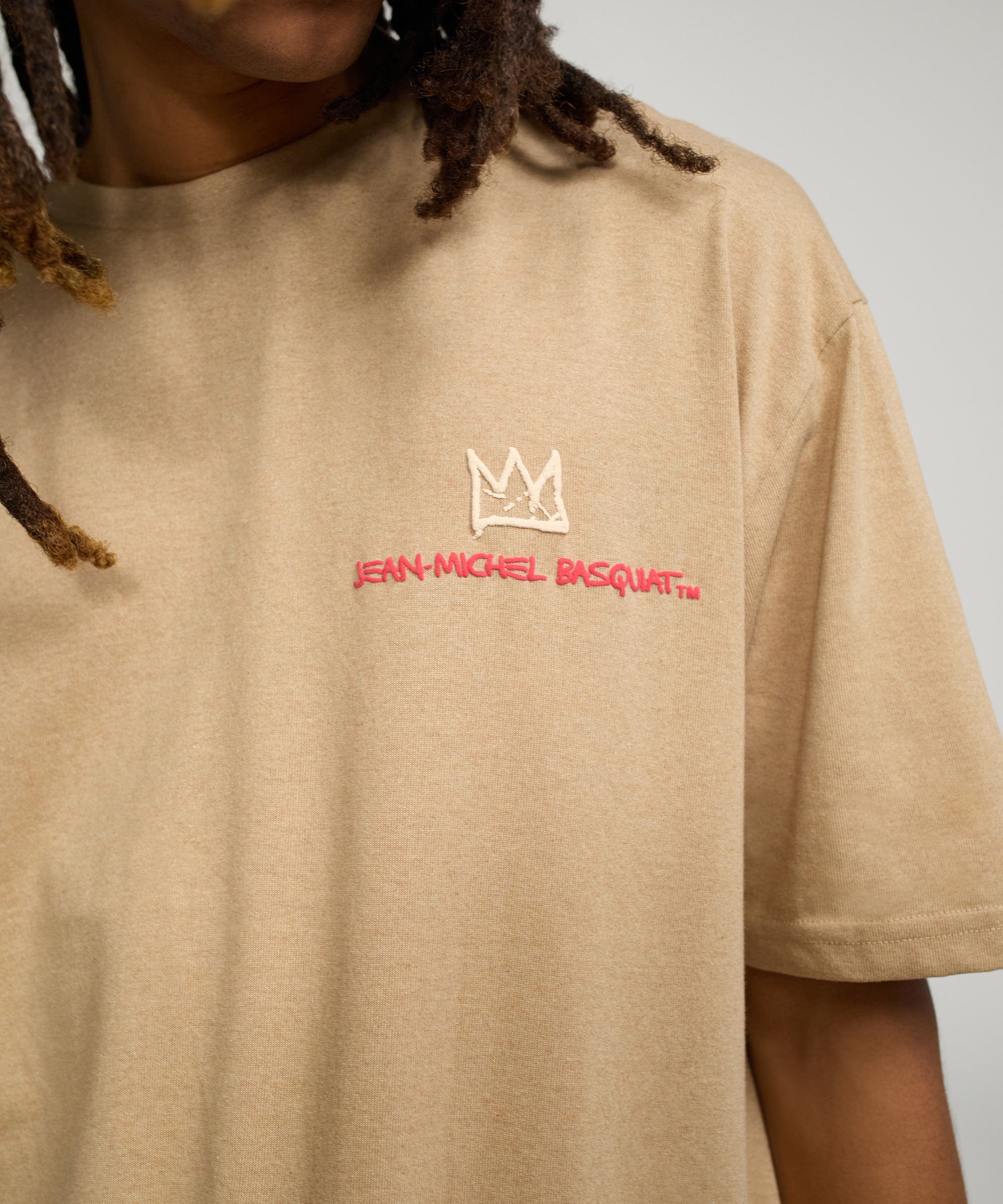 Basquiat Equals Pi Short Sleeve Tee - Khaki - Image 6