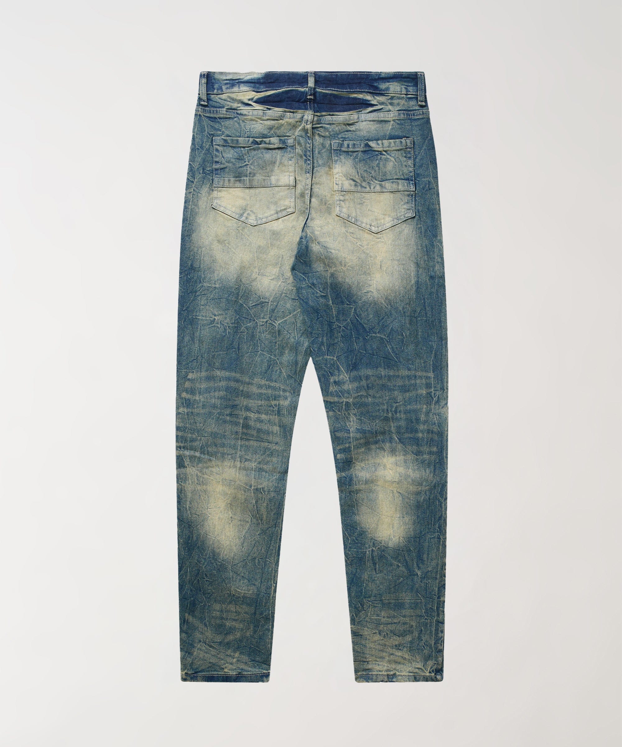 Blasted Distressed Denim Jeans - Blue - Image 2