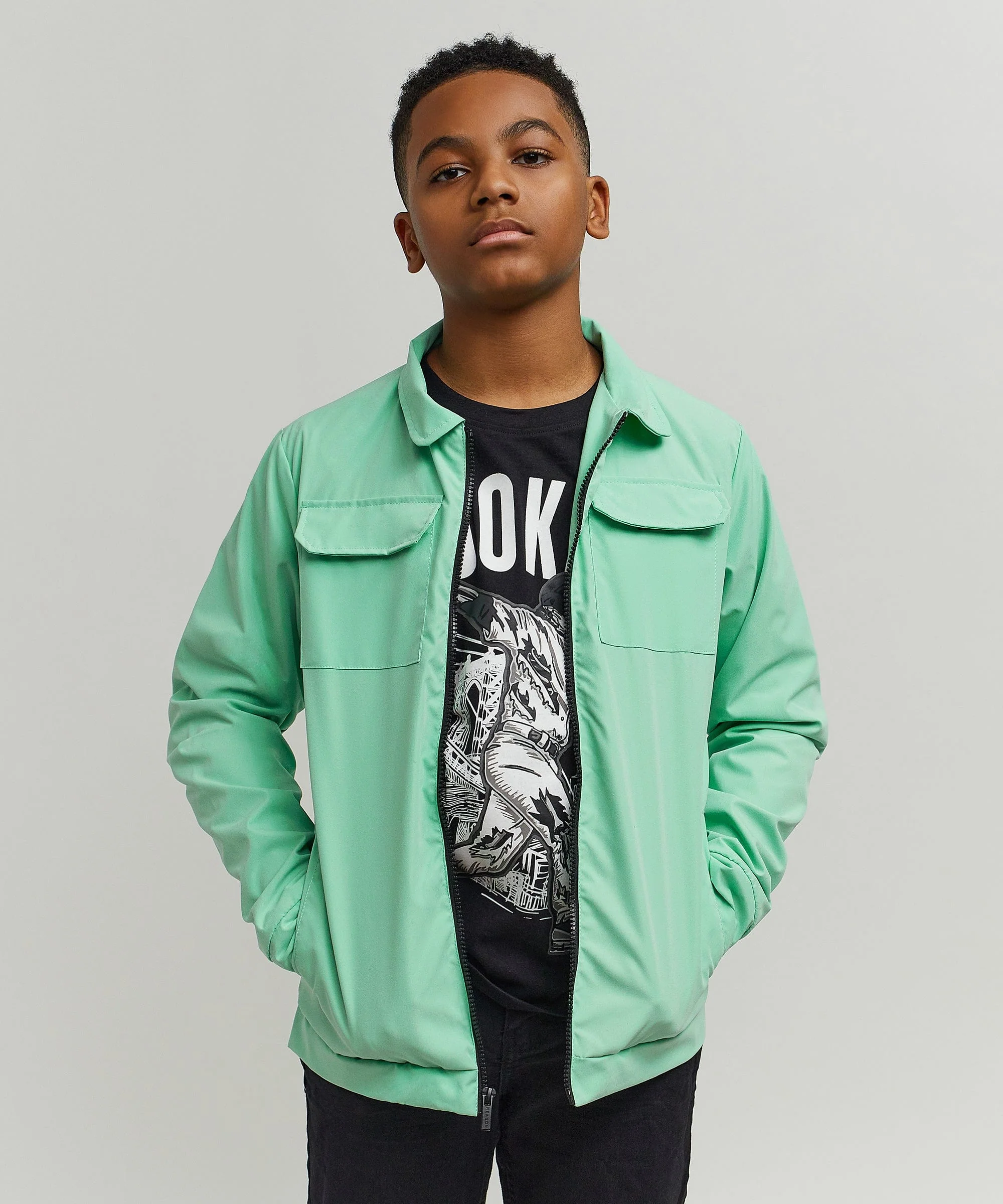 Kids Cargo Jacket - Sage - Image 4