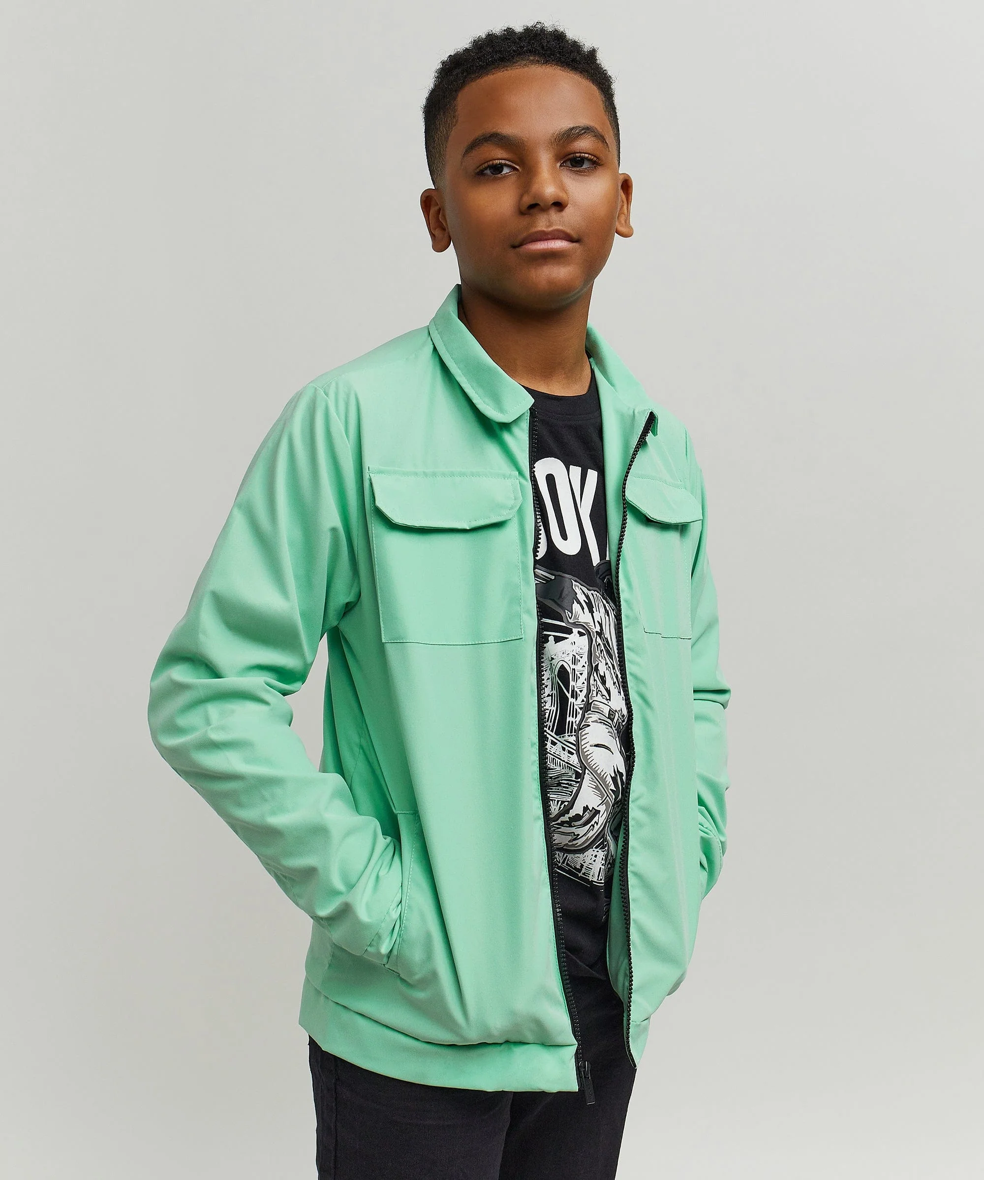 Kids Cargo Jacket - Sage - Image 7