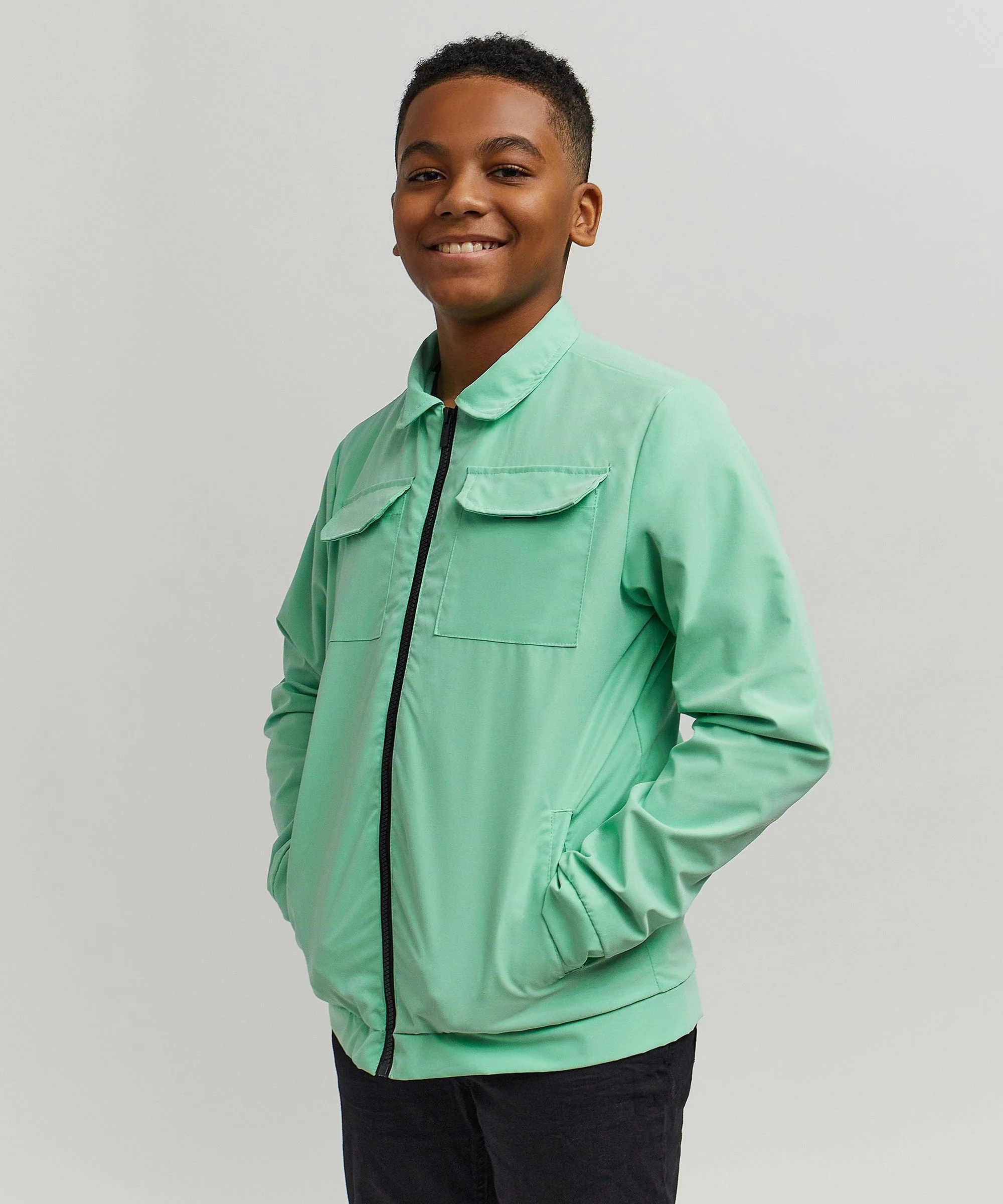 Kids Cargo Jacket - Sage - Image 9