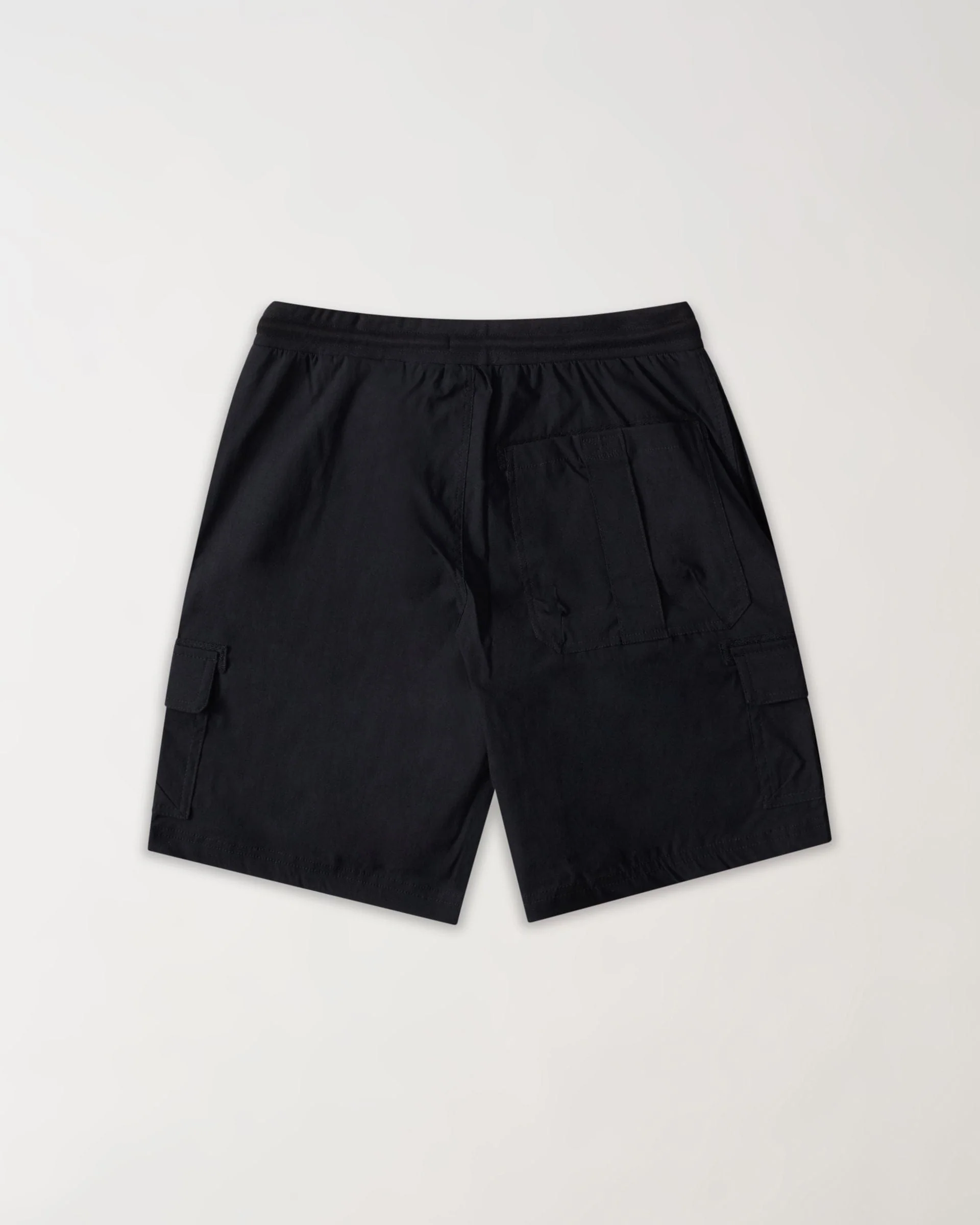 Cargo Pocket Cotton Twill Shorts -  Black - Image 4
