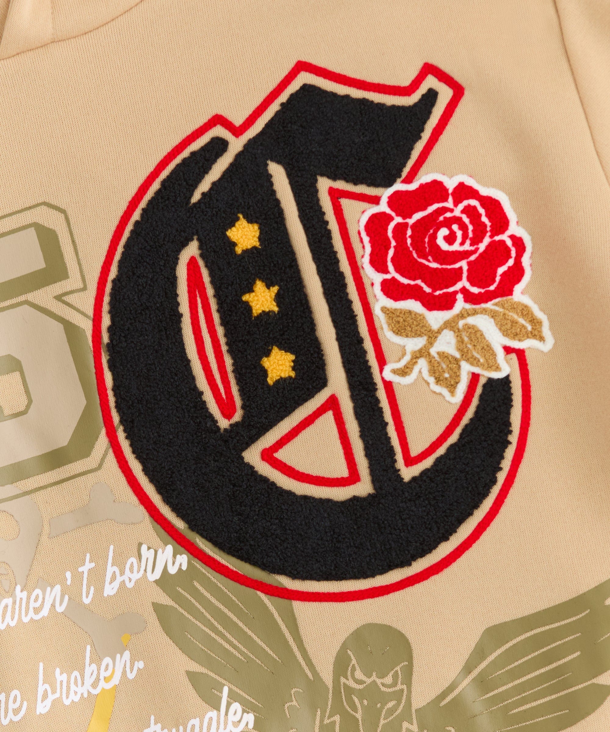 Champion Chenille Patched Hoodie - Khaki - Image 3