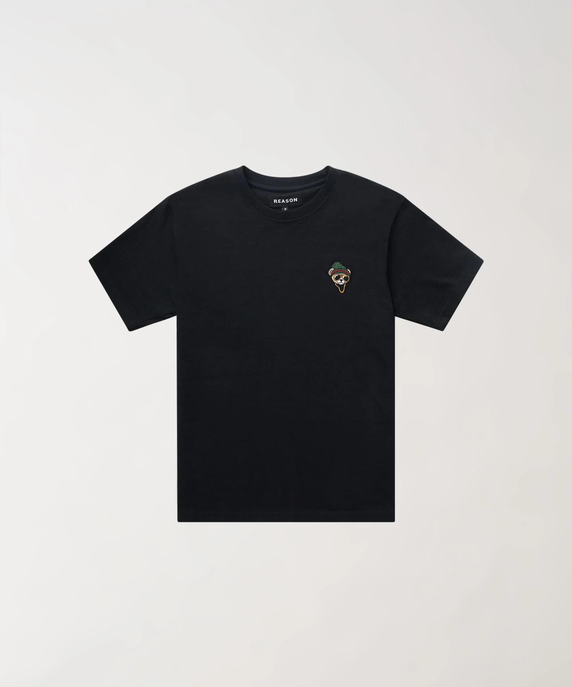 Chest Hit Embroidered Short Sleeve Tee - Black