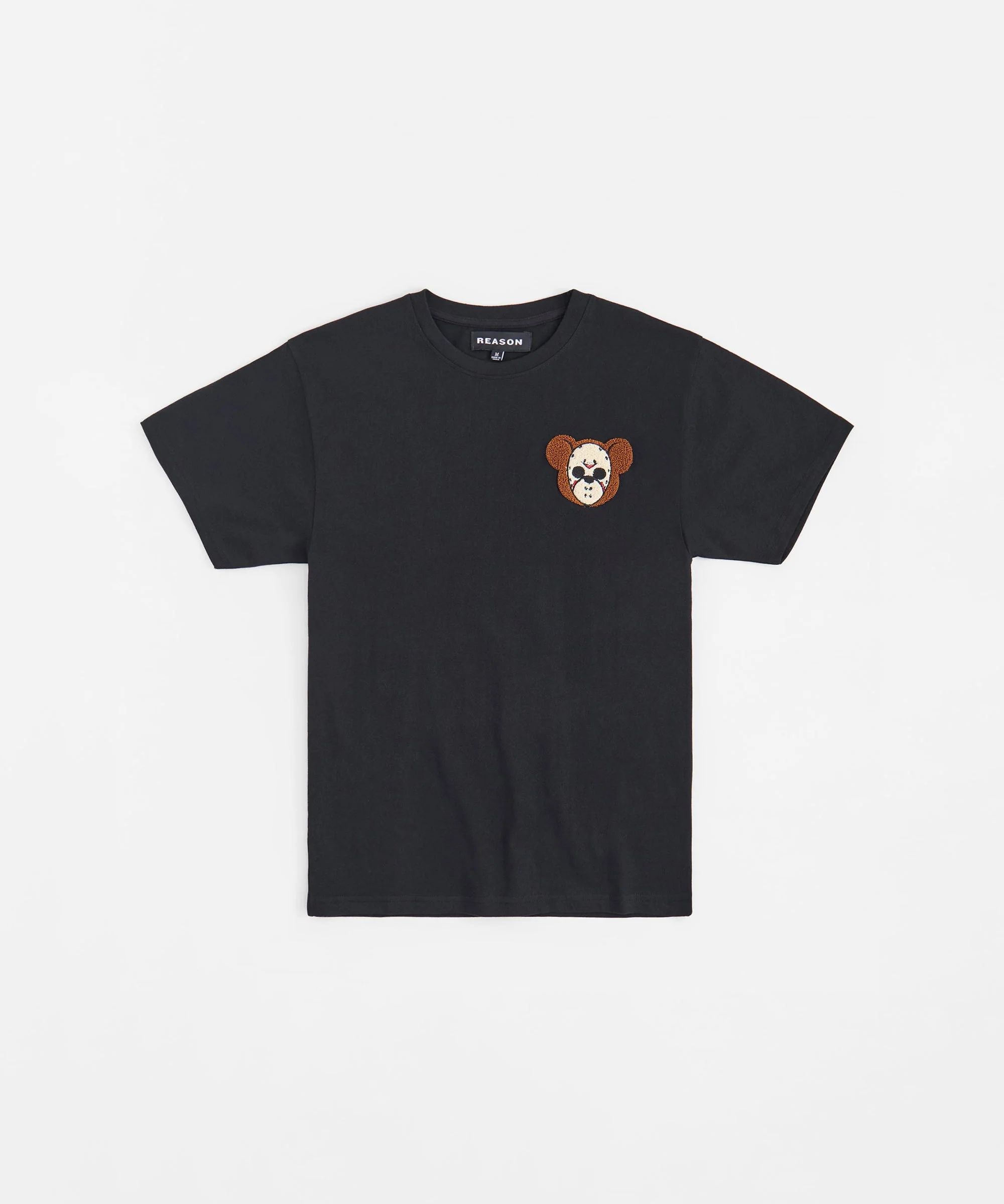 Chest Hit Grizzly Embroidered Short Sleeve Tee - Black - Image 2