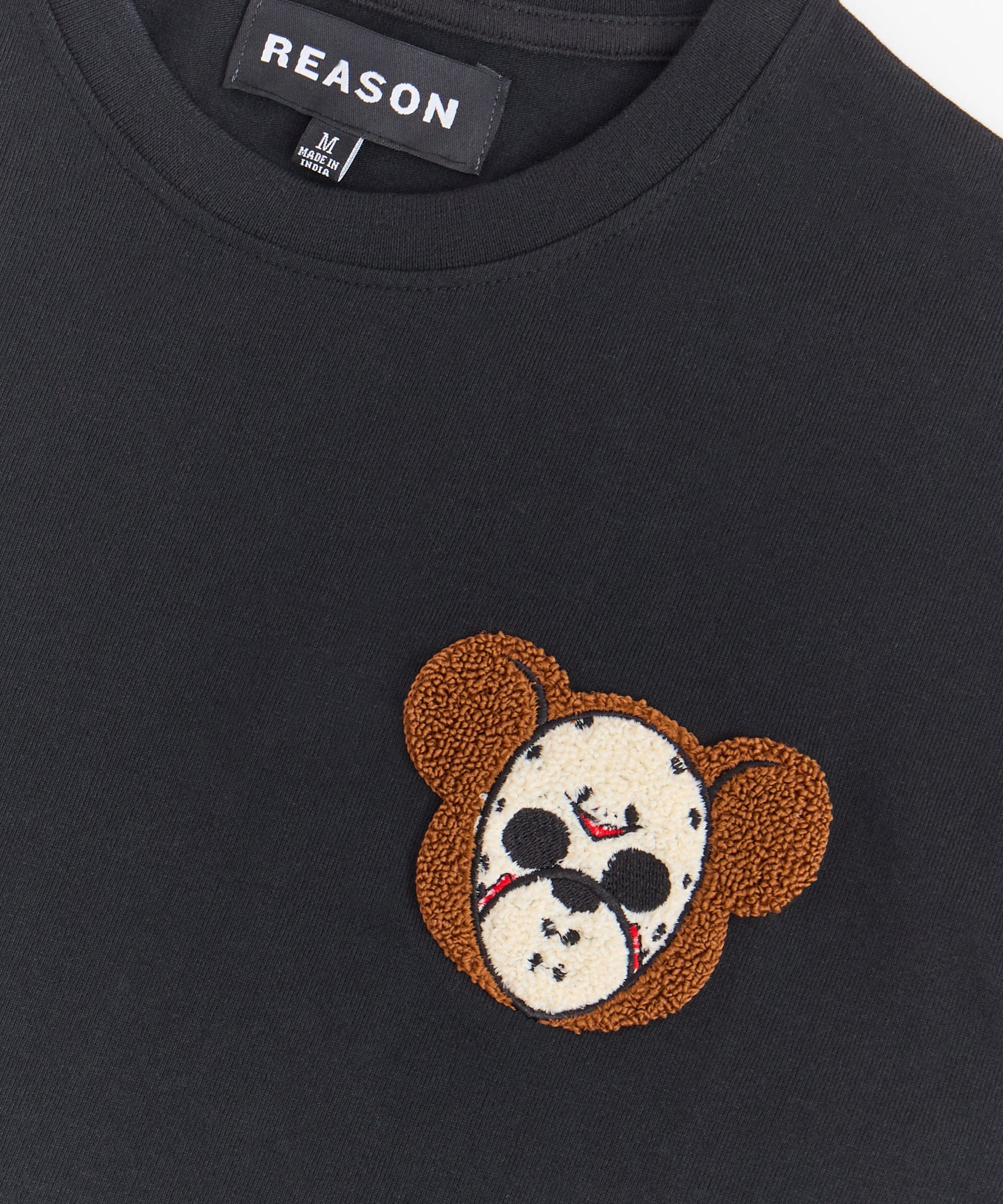 Chest Hit Grizzly Embroidered Short Sleeve Tee - Black - Image 3