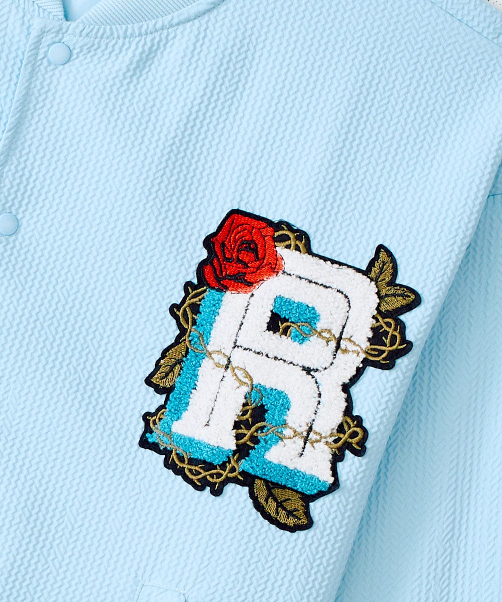 Coaches Chenille Patched Jacket - Light Blue - Image 3