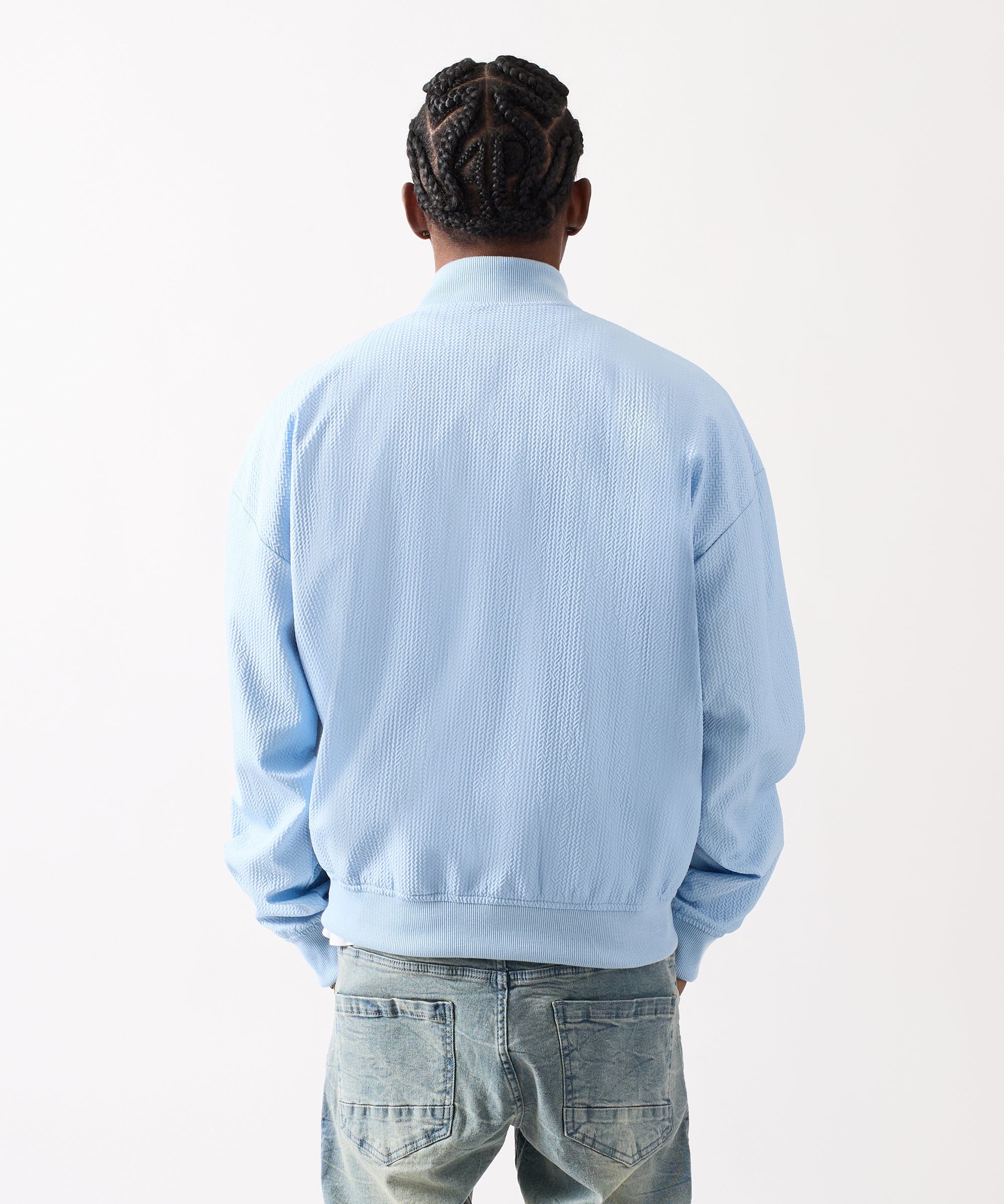 Coaches Chenille Patched Jacket - Light Blue - Image 5