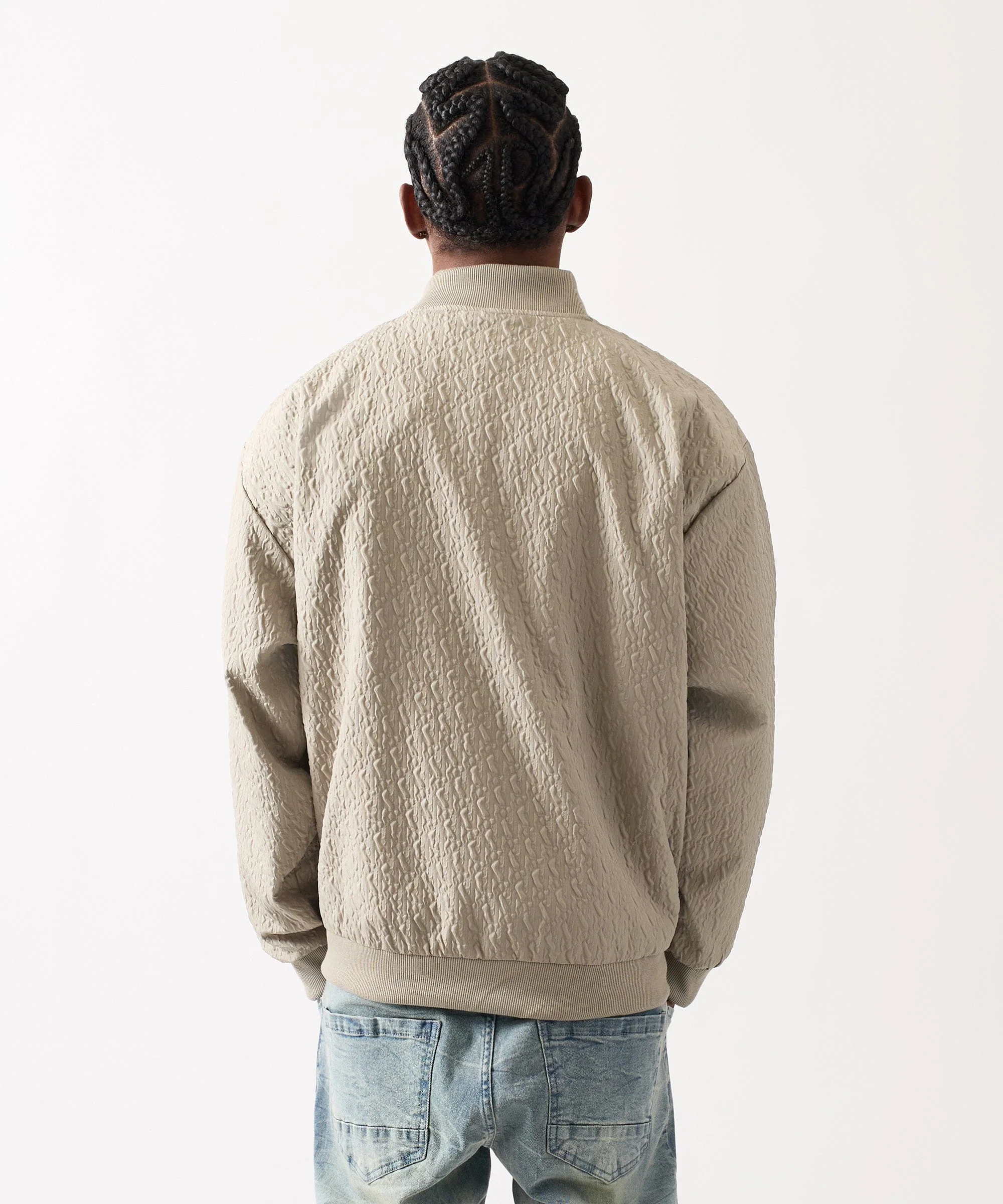 Coaches Chenille Patched Jacket - Light Green - Image 5