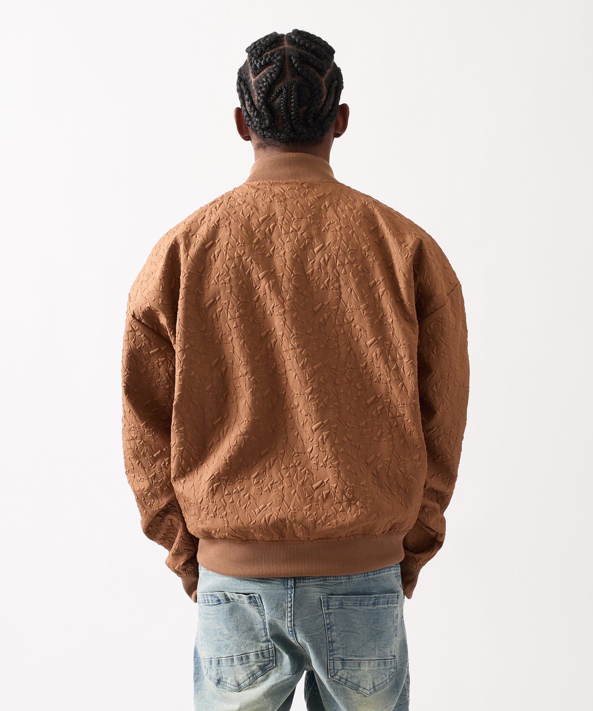 Coaches Reason Chenille Patched Jacket - Brown - Image 6