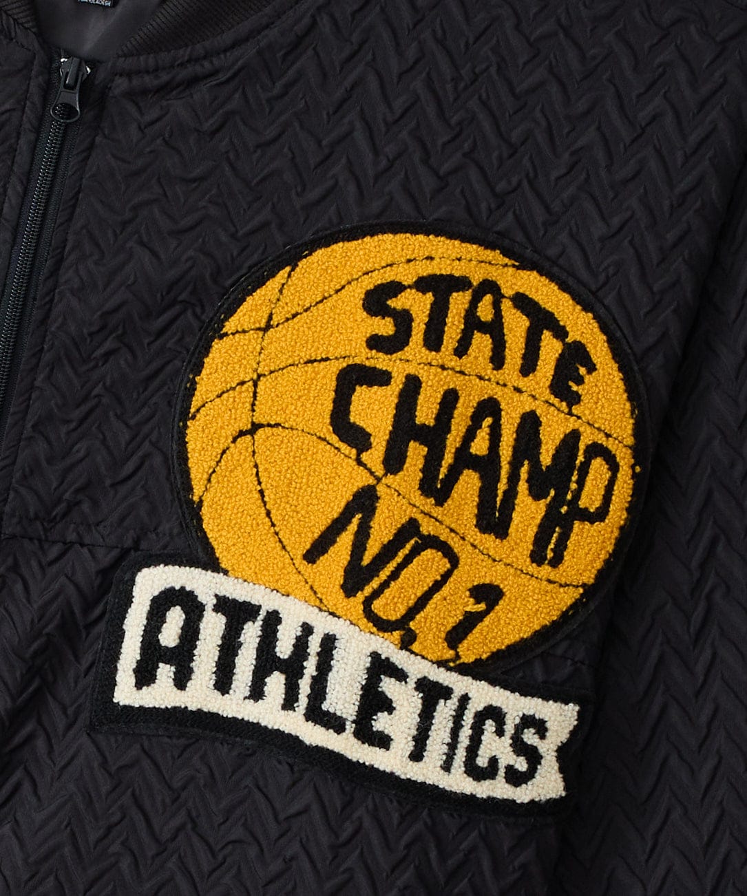 Coaches State Champ Chenille Patched Jacket - Black - Image 3
