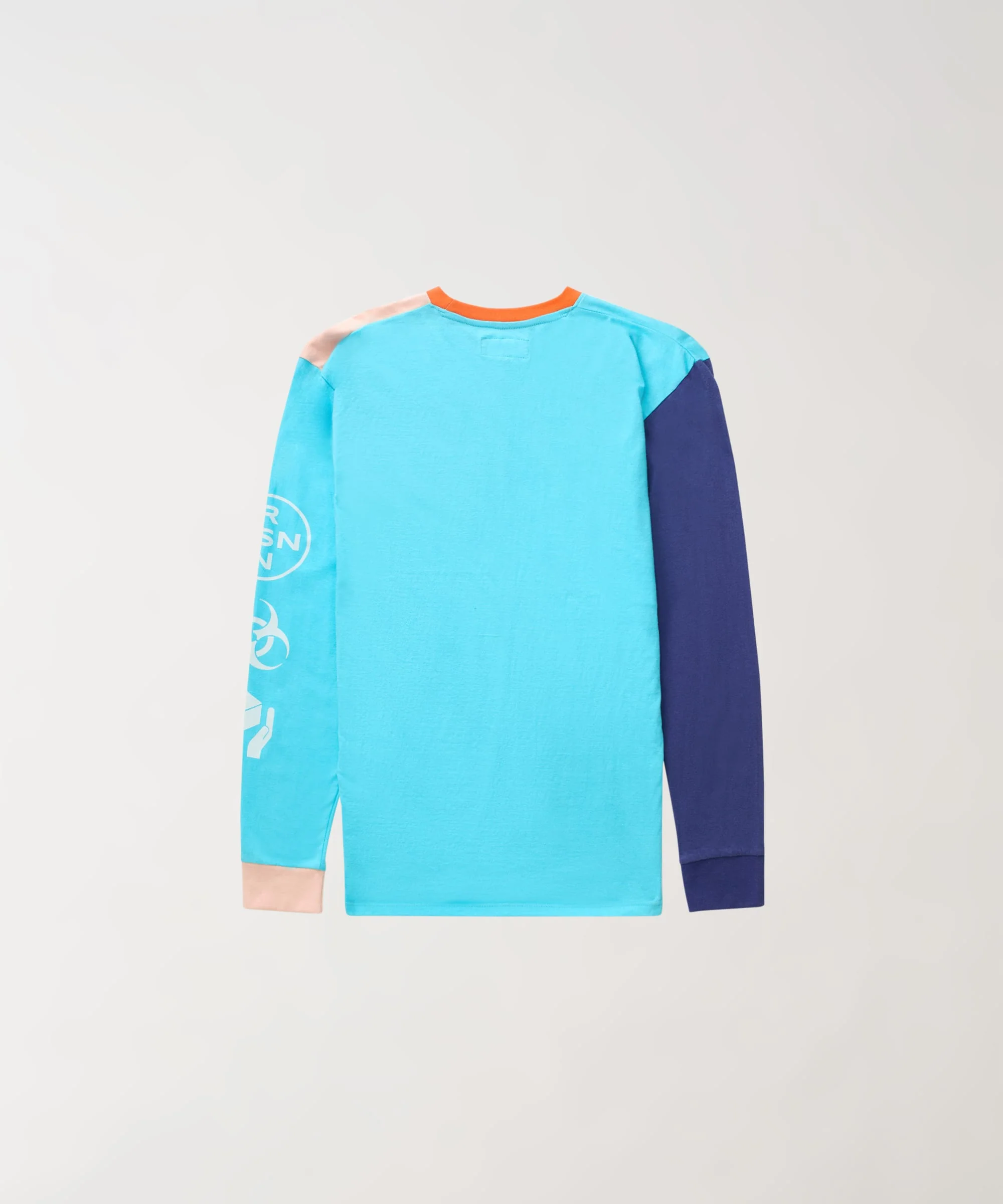 Color Blocked Long Sleeve Tee - Navy - Image 3