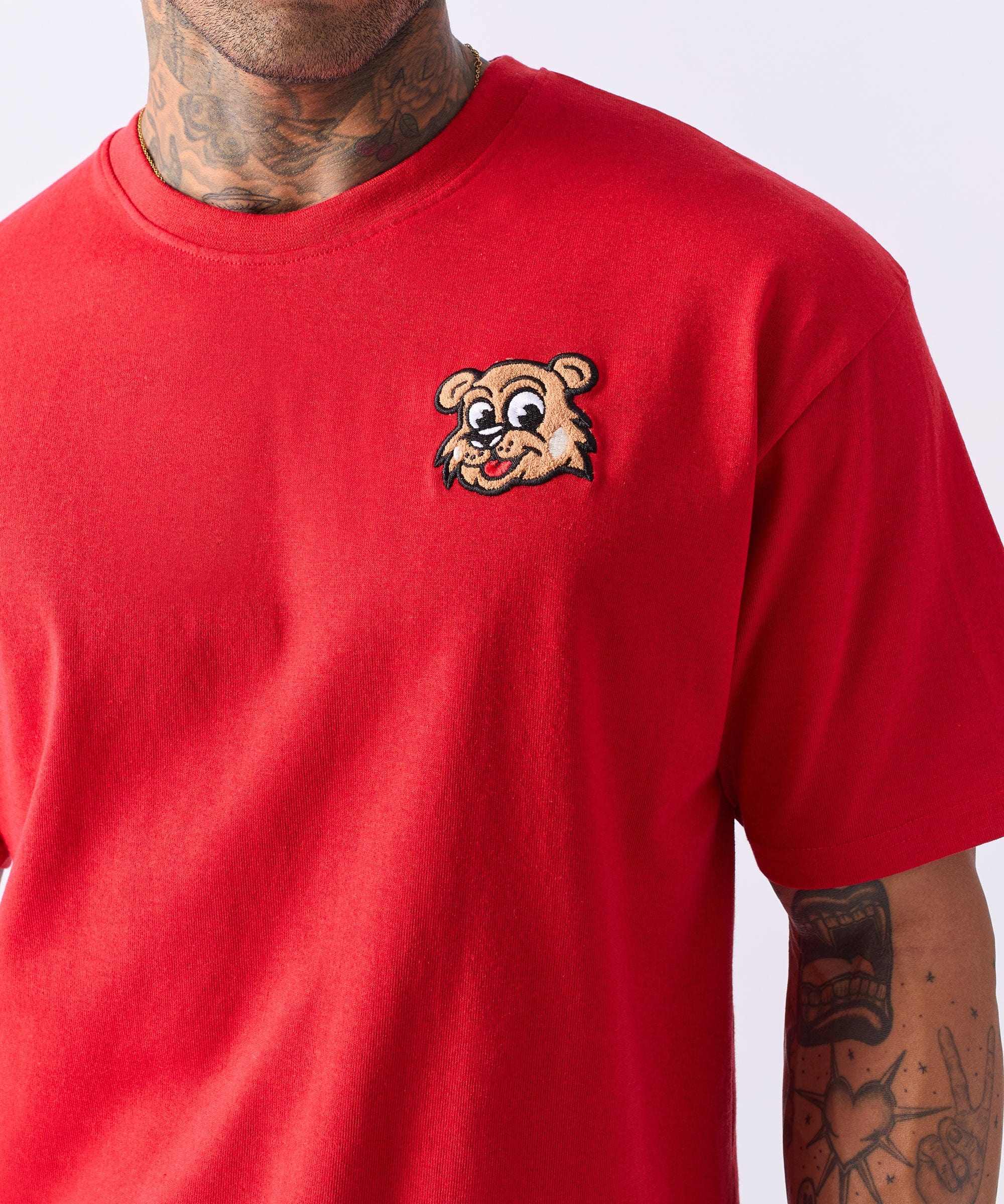 Cub Chenille Patch Short Sleeve Tee - Red - Image 3