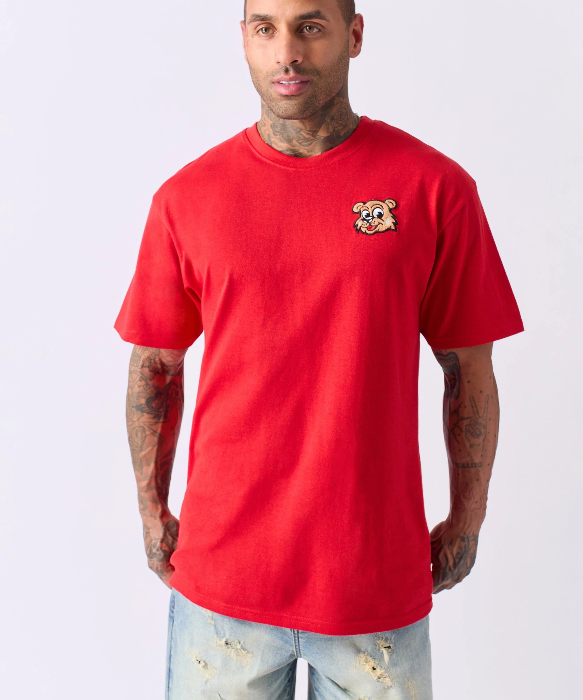 Cub Chenille Patch Short Sleeve Tee - Red - Image 5