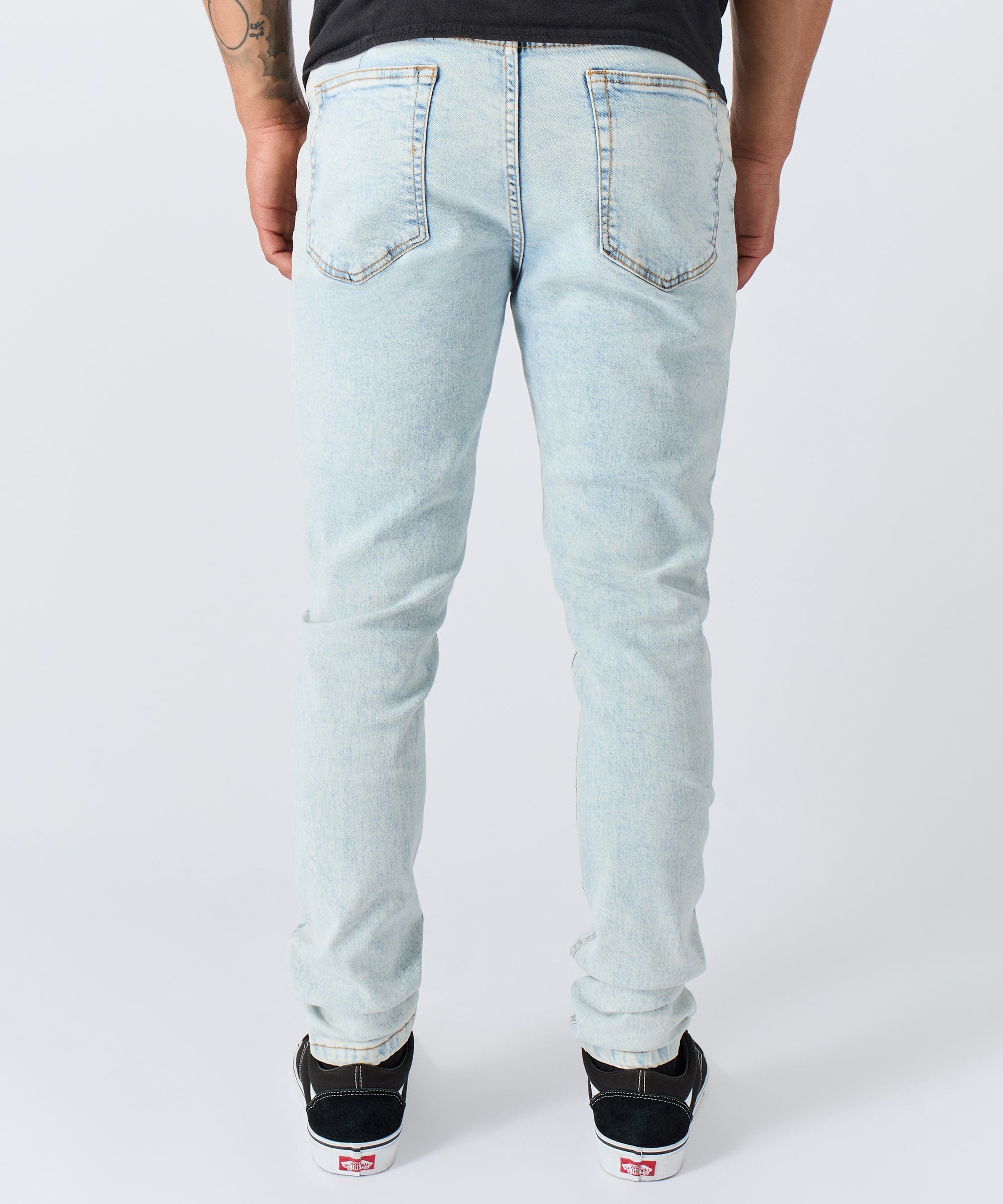 Destroyed Rip Denim Jeans - Light Blue - Image 6