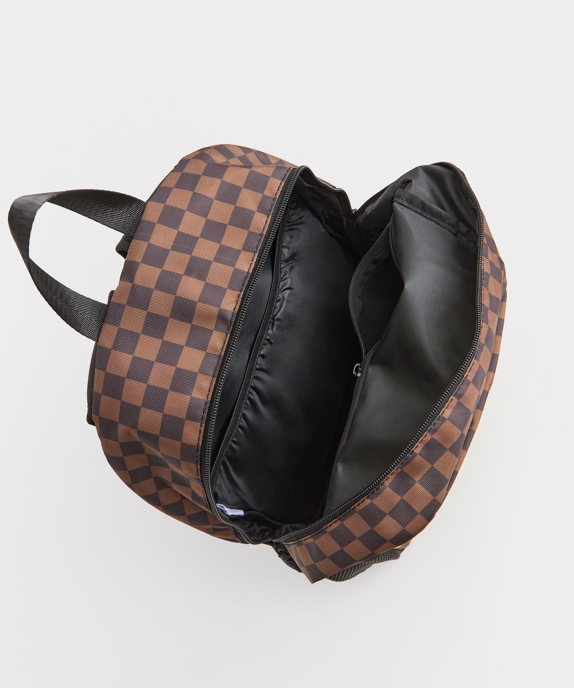 Do Not Cross Checkered Print Backpack - Image 5