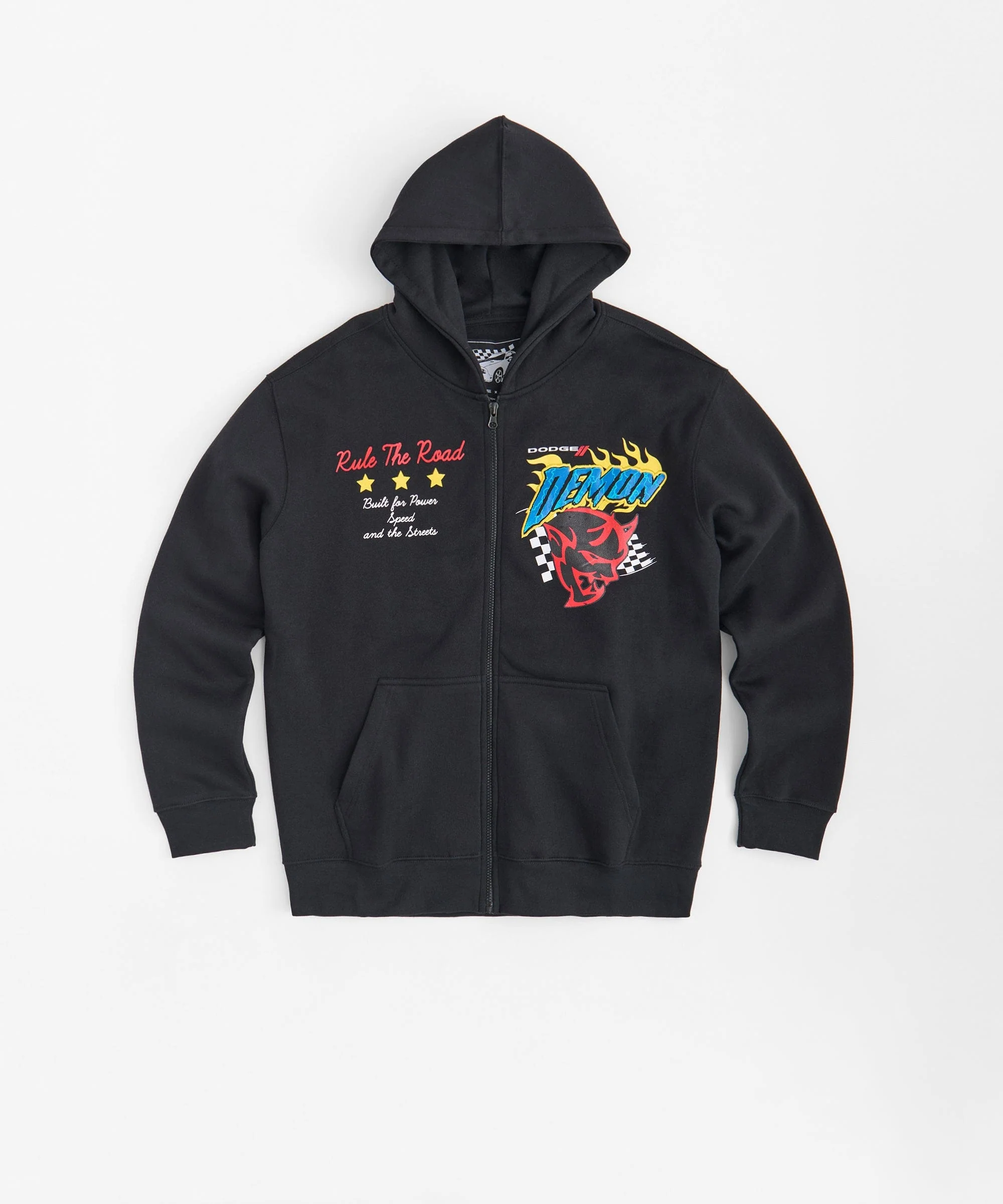 Dodge Demon Applique Full Zip Hoodie - Black - Image 3
