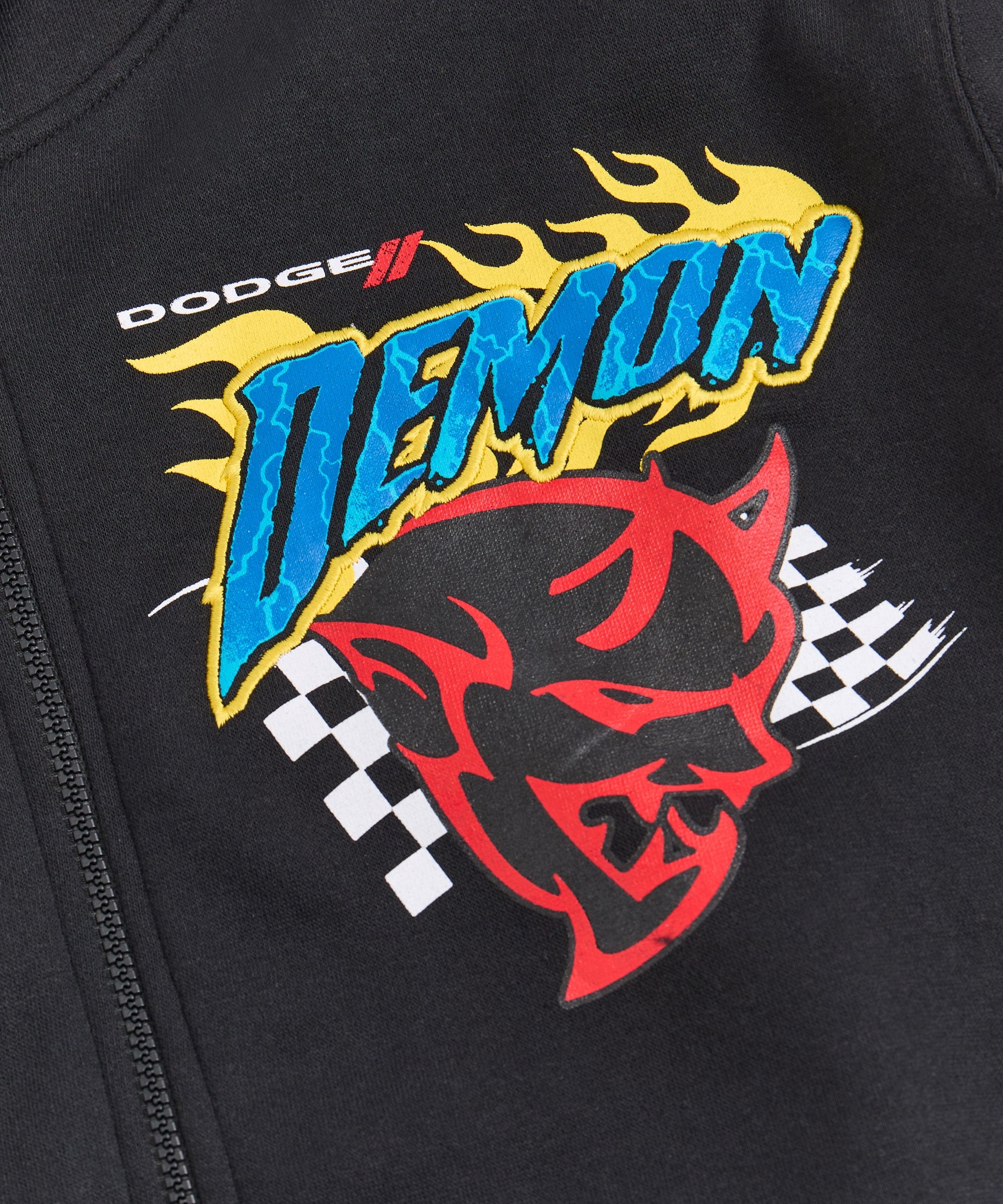 Dodge Demon Applique Full Zip Hoodie - Black - Image 4