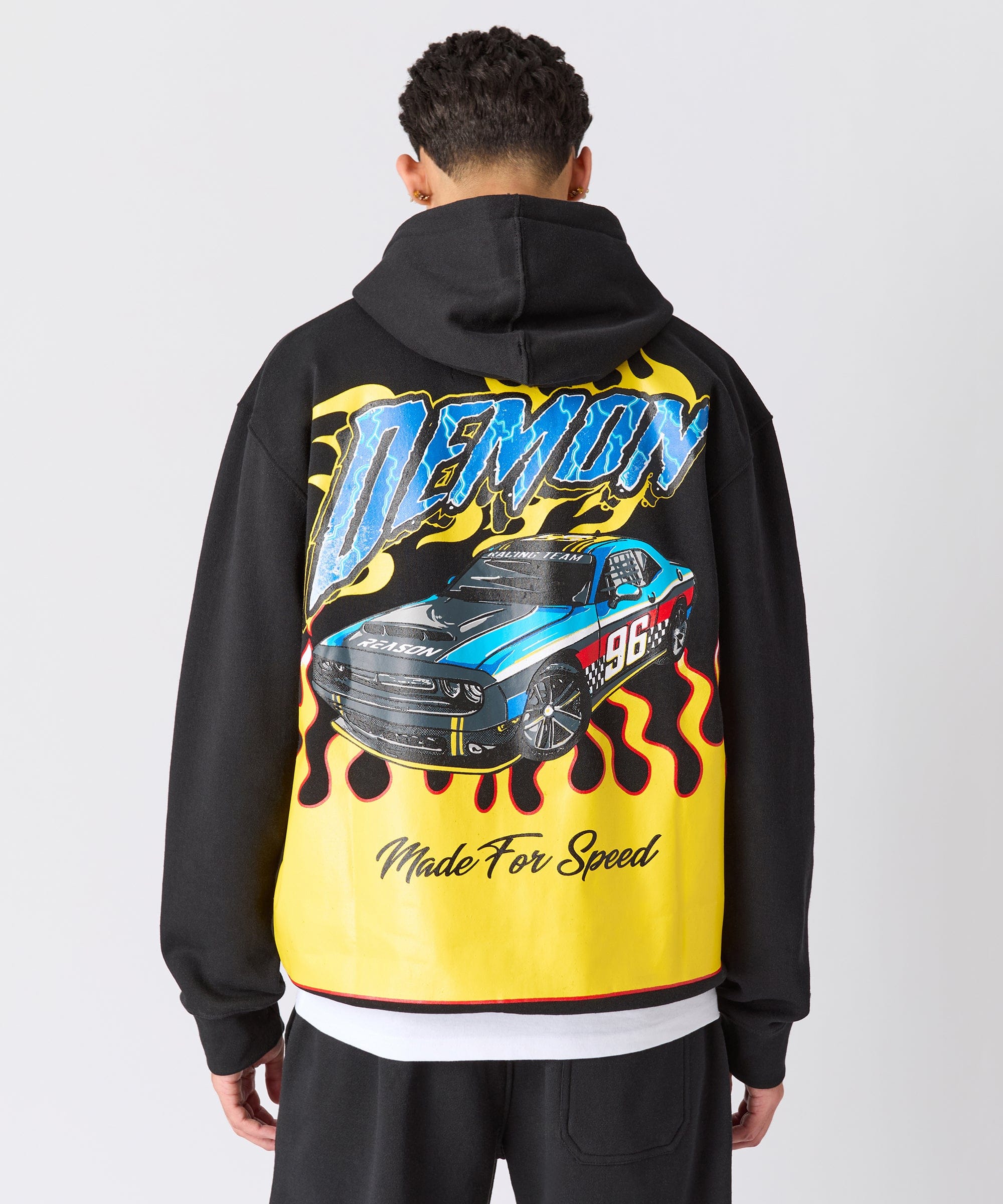 Dodge Demon Applique Full Zip Hoodie - Black - Image 5