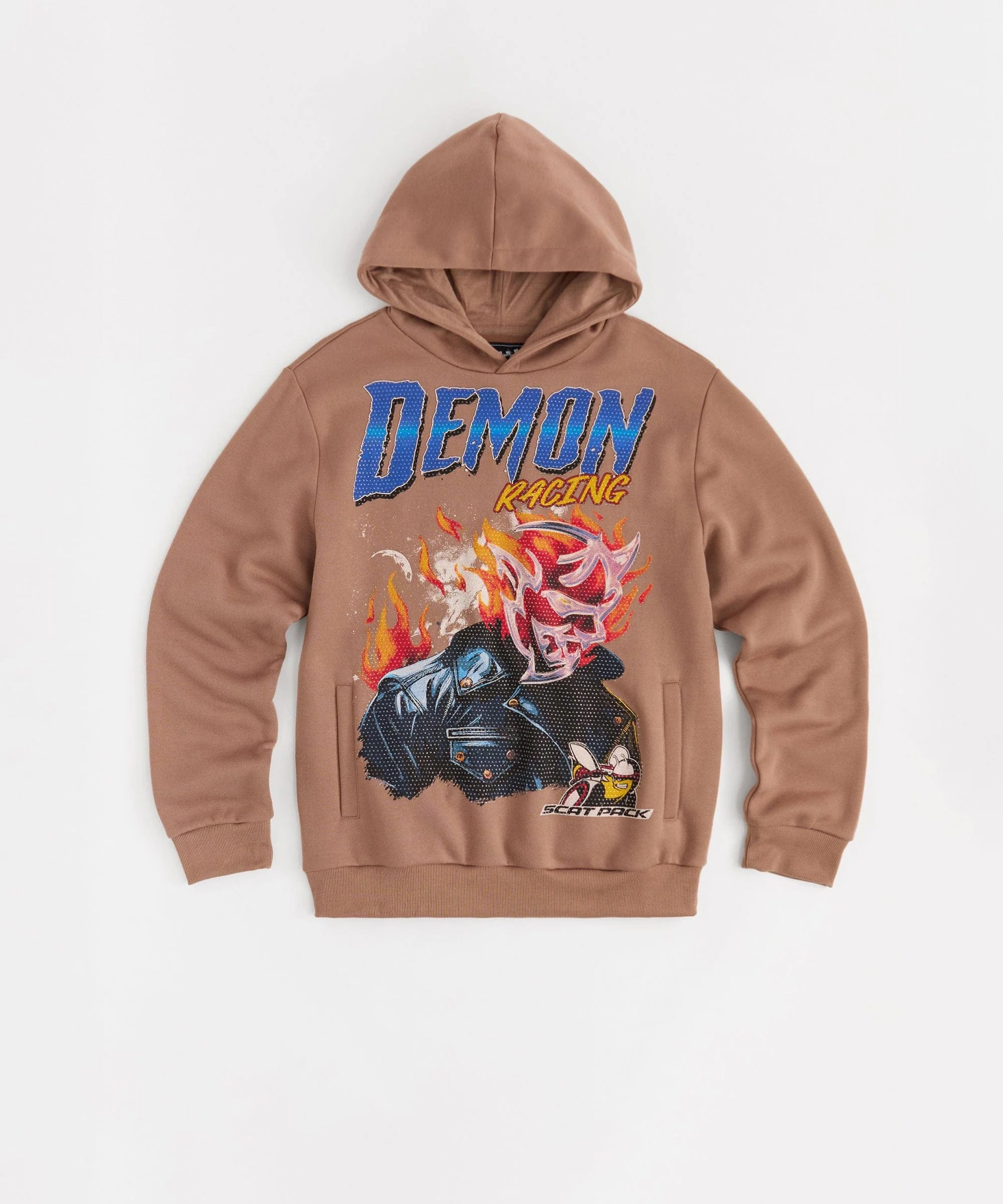 Dodge Demon Rhinestone Hoodie - Brown