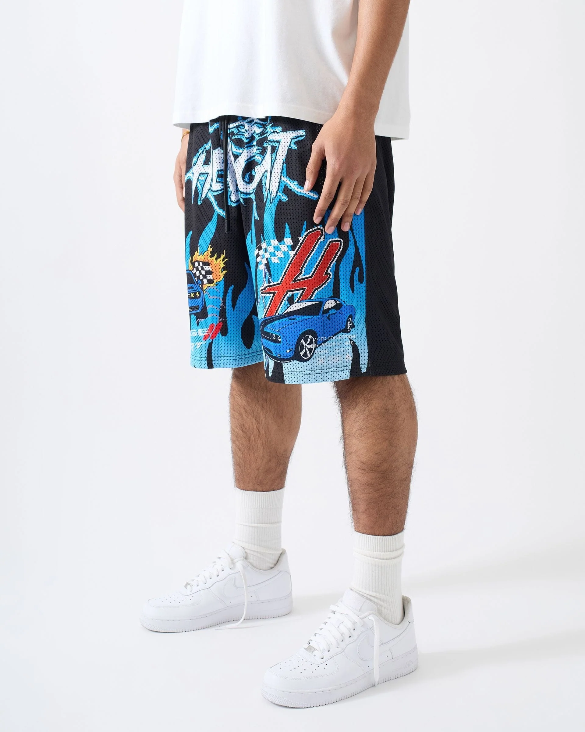 Dodge Hellcat Graphic Mesh Short - Black - Image 4