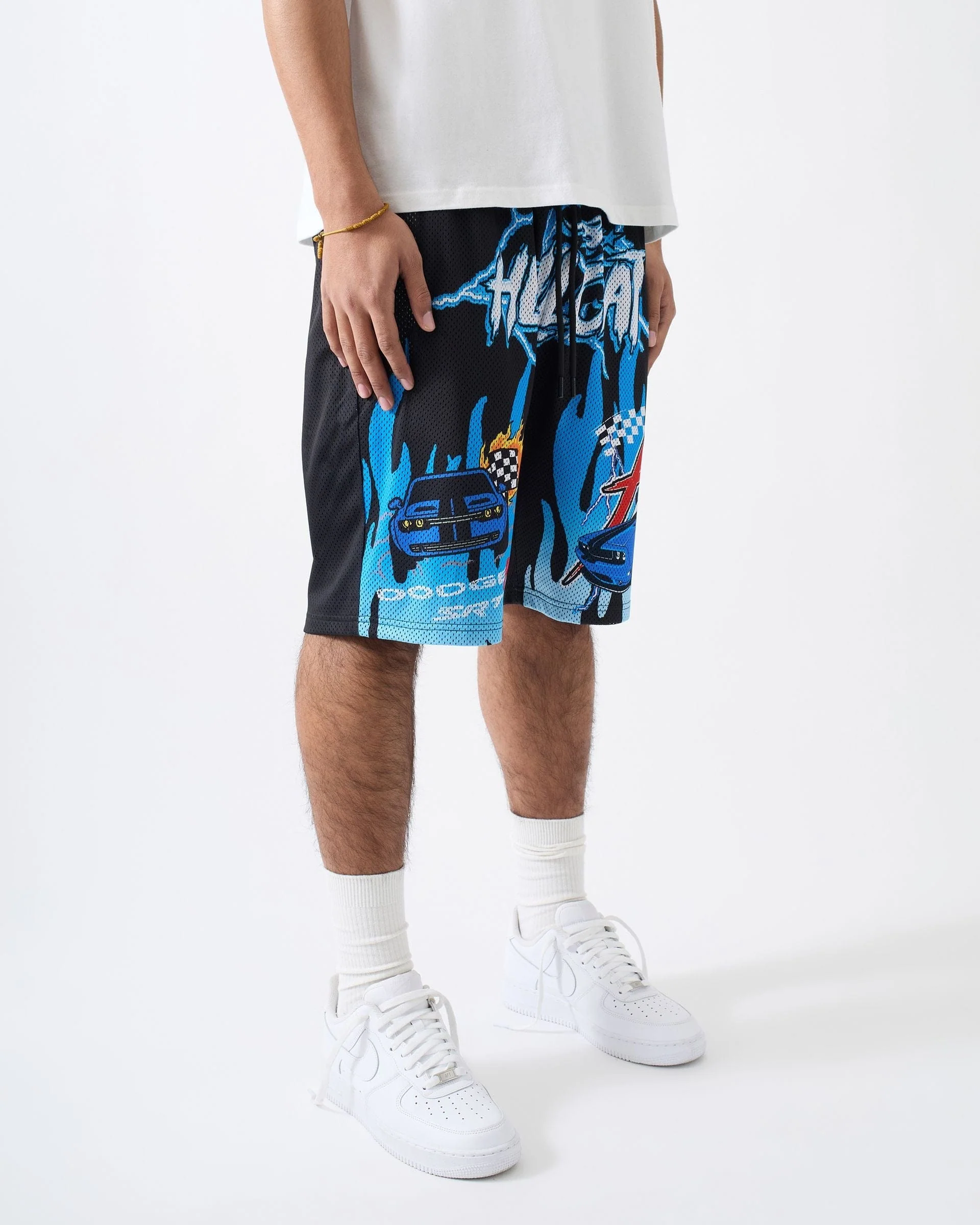 Dodge Hellcat Graphic Mesh Short - Black - Image 5