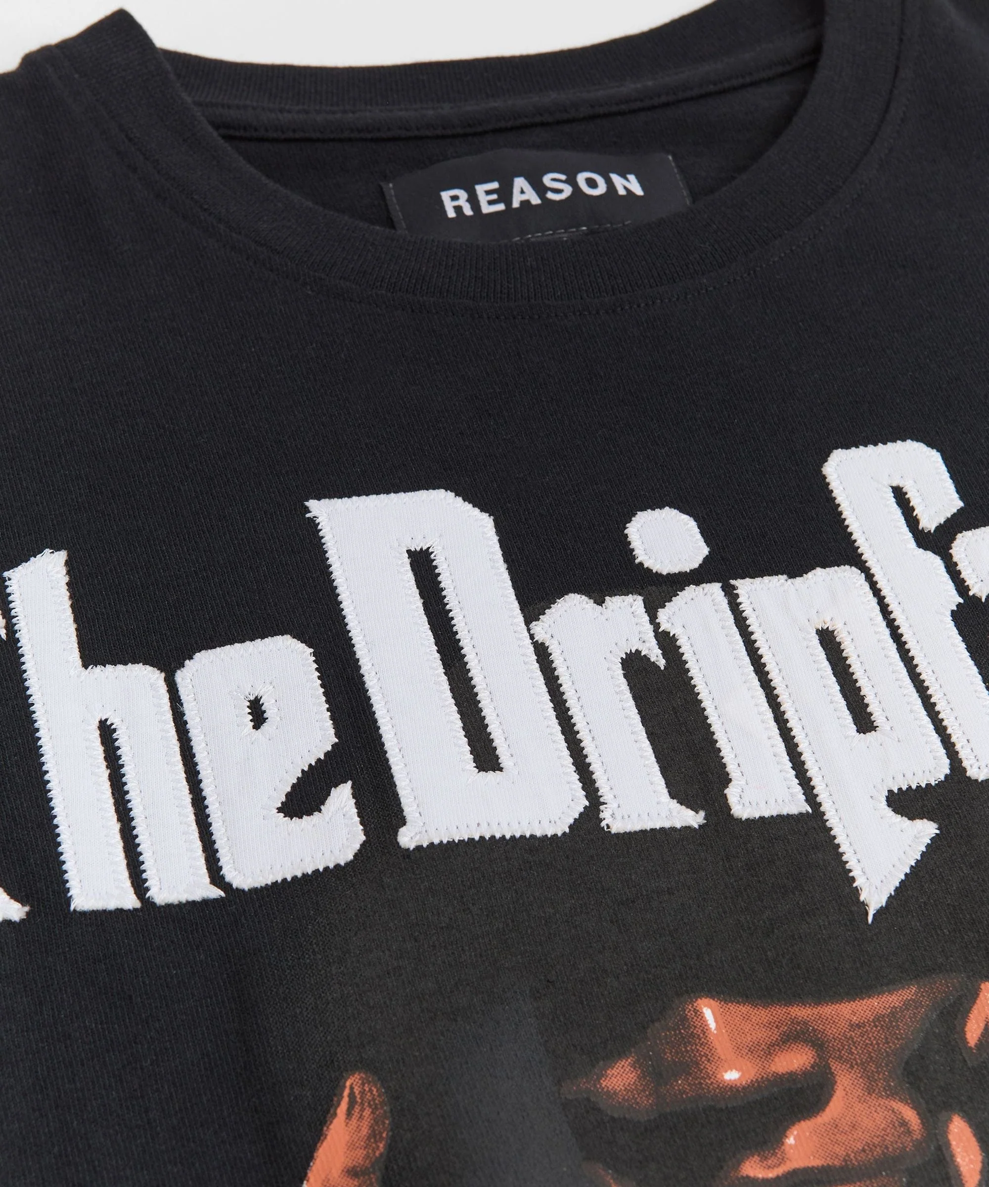 Dripfather Applique Short Sleeve Tee - Black - Image 3