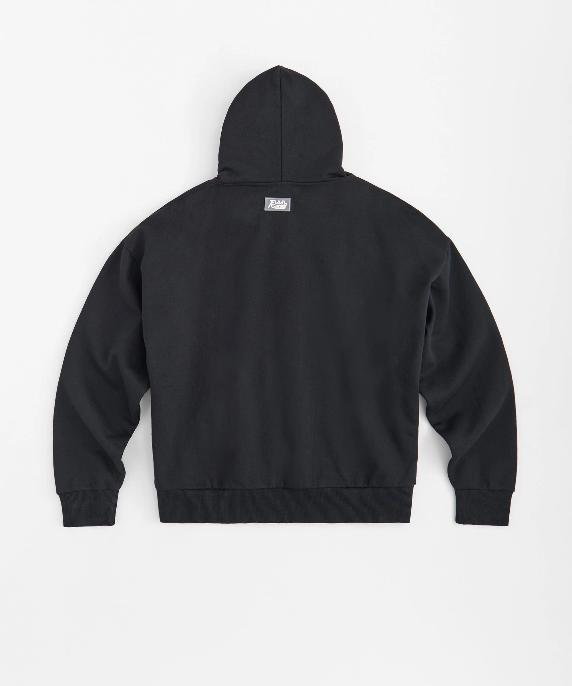 Essential Heavyweight Fleece Baggy Fit Comfy Hoodie - Black - Image 3