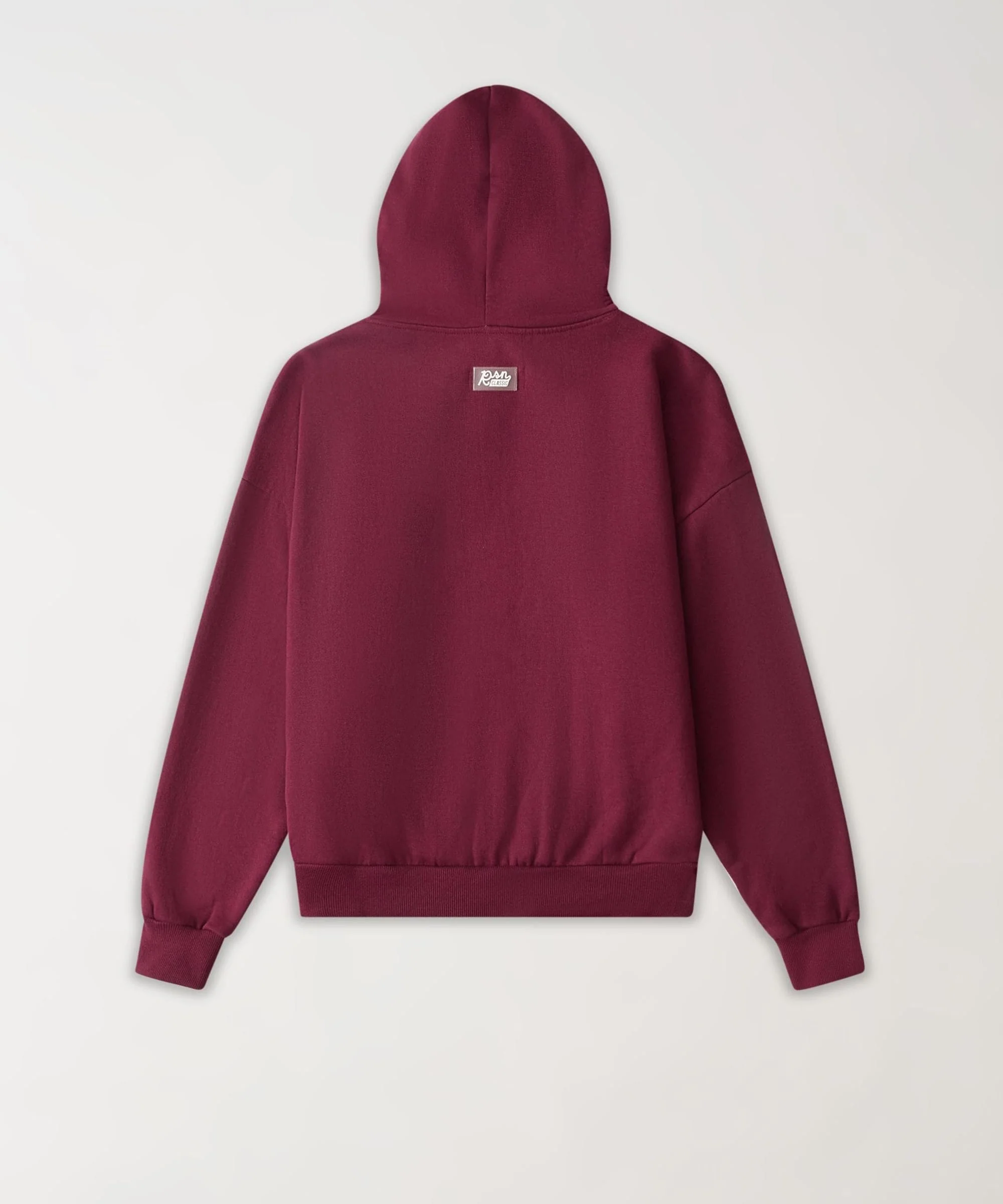 Essential Heavyweight Fleece Baggy Fit Comfy Hoodie - Burgundy - Image 3