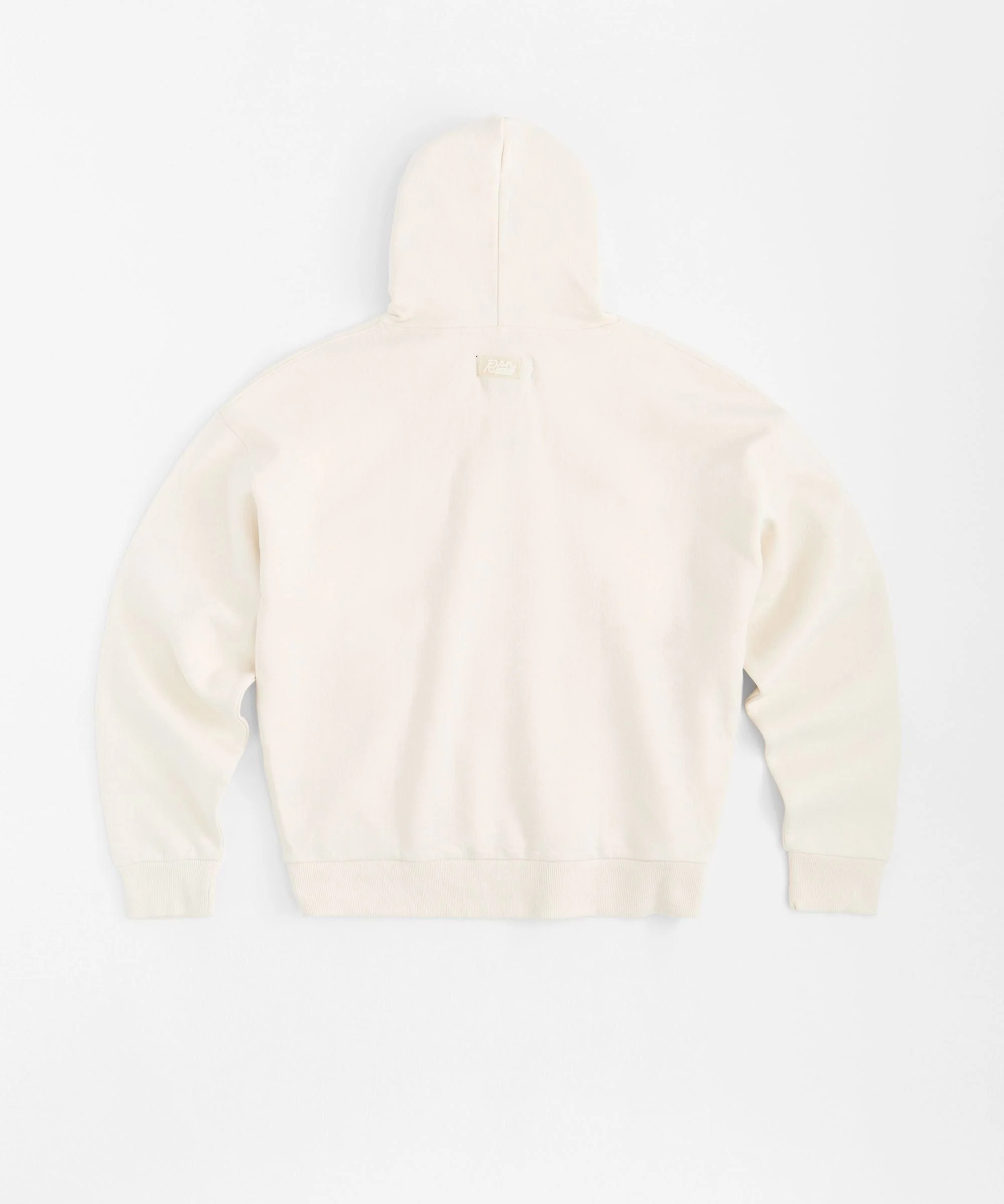 Essential Heavyweight Fleece Baggy Fit Comfy Hoodie - Cream - Image 2
