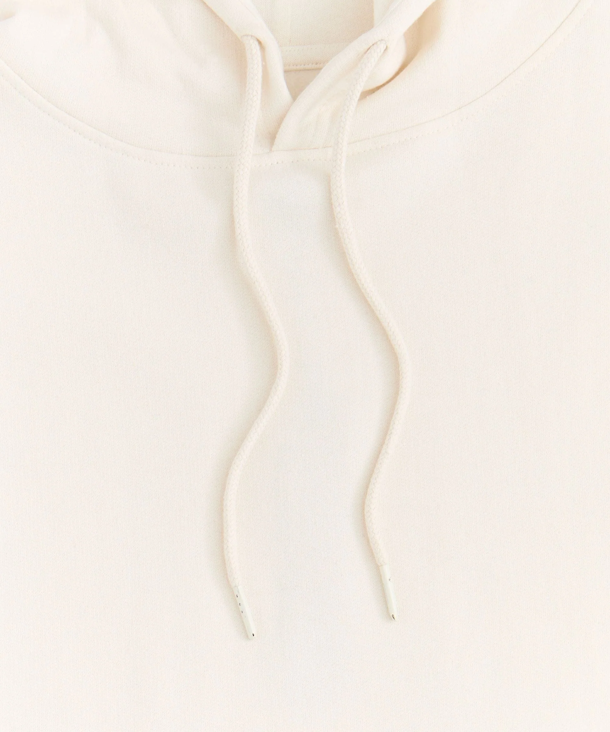 Essential Heavyweight Fleece Baggy Fit Comfy Hoodie - Cream - Image 3