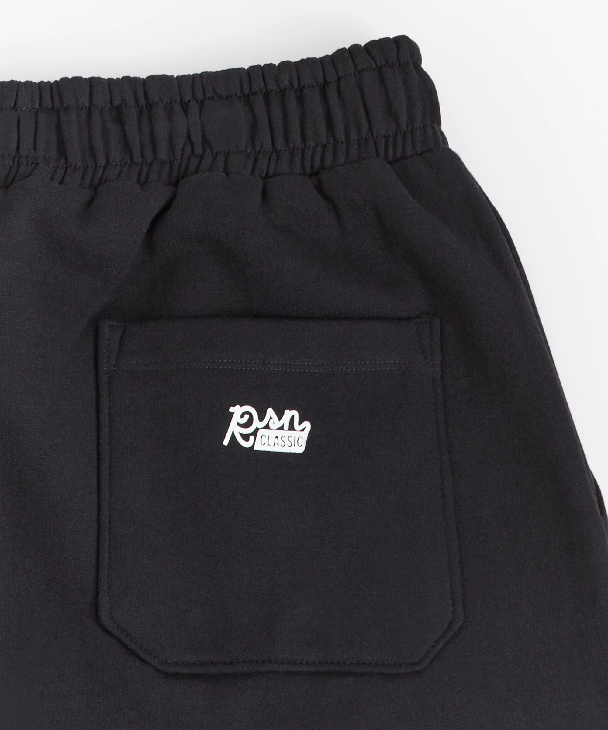 Essential Heavyweight Fleece Baggy Fit Open Hem Sweats - Black - Image 3