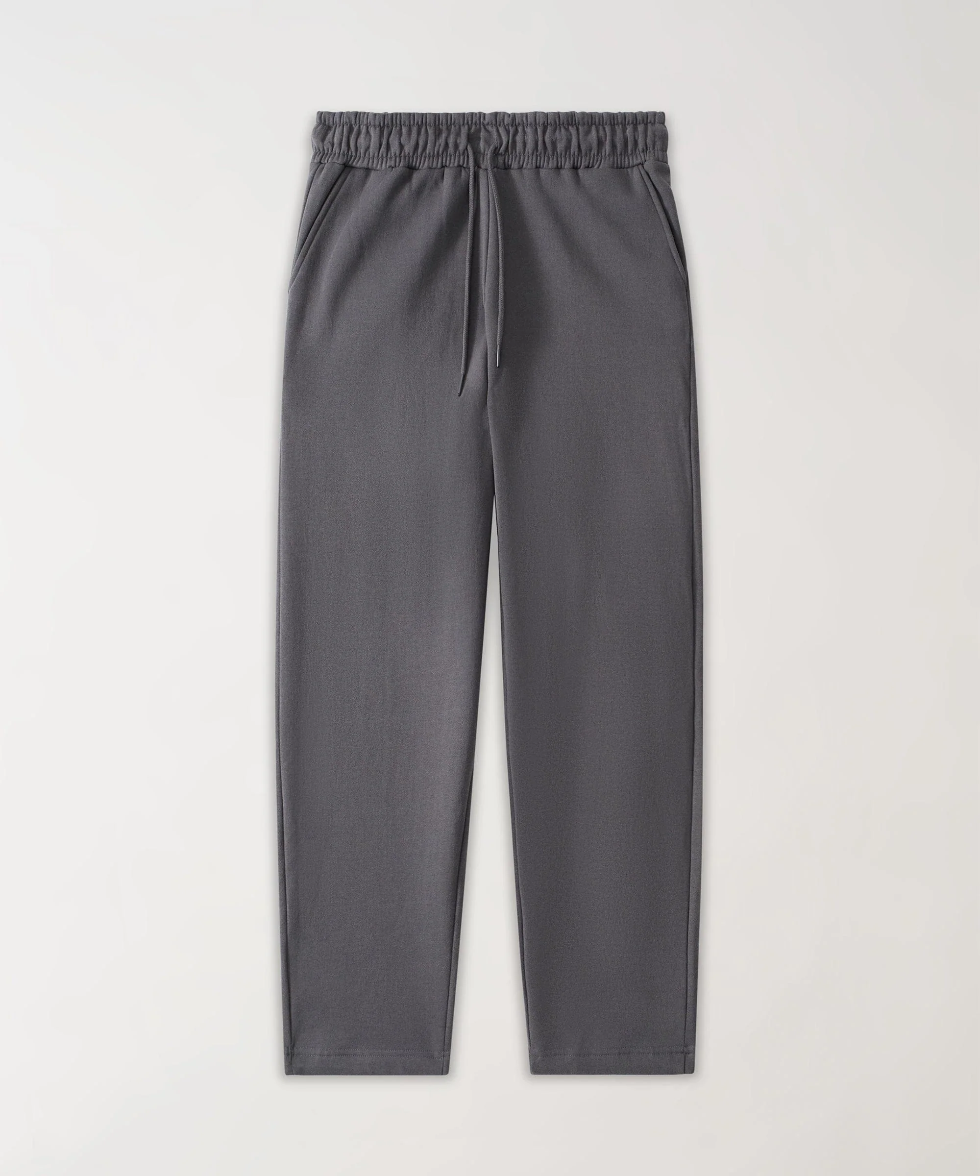 Essential Heavyweight Fleece Baggy Fit Open Hem Sweats - Dark Grey