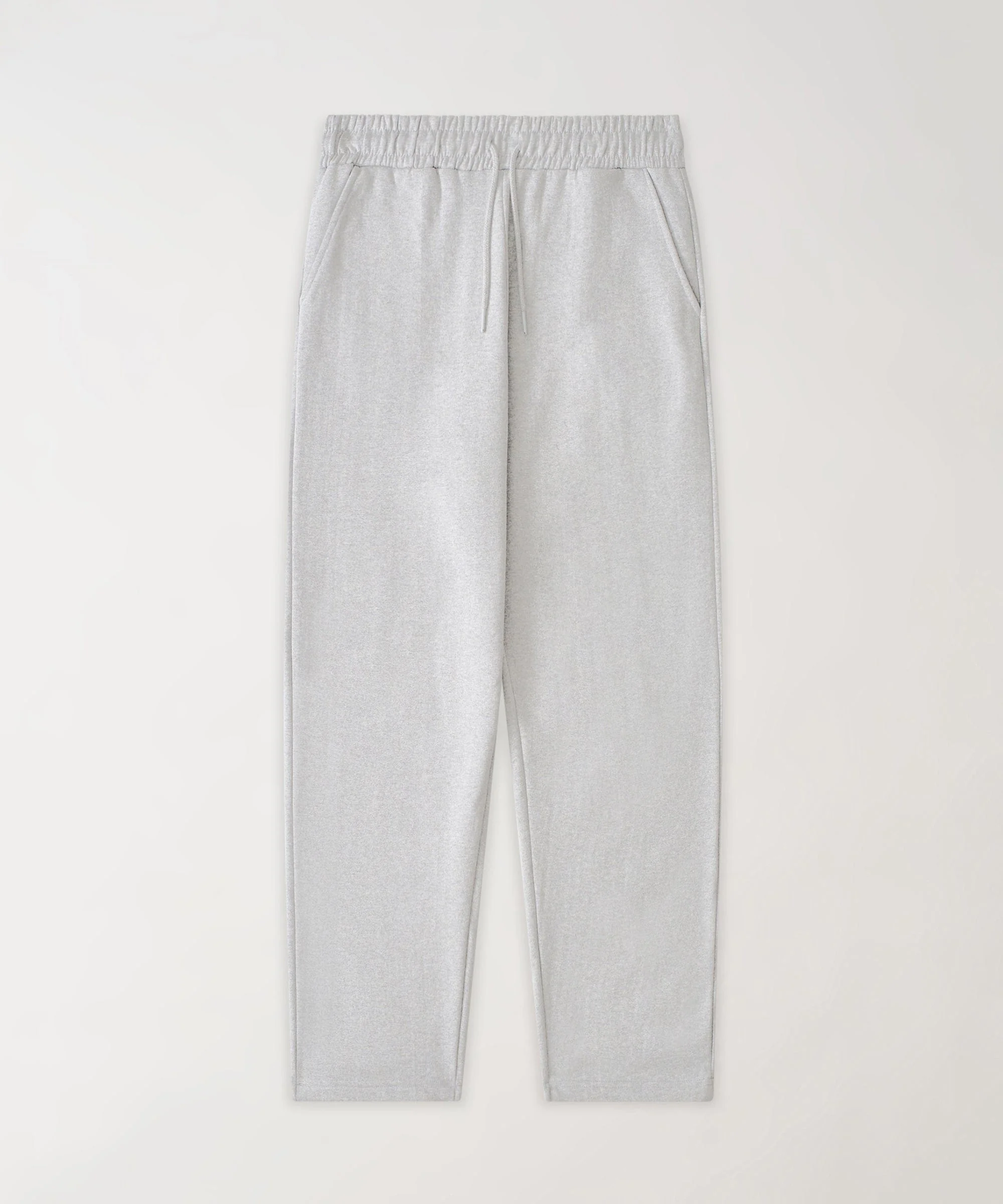 Essential Heavyweight Fleece Baggy Fit Open Hem Sweats - Heather Grey