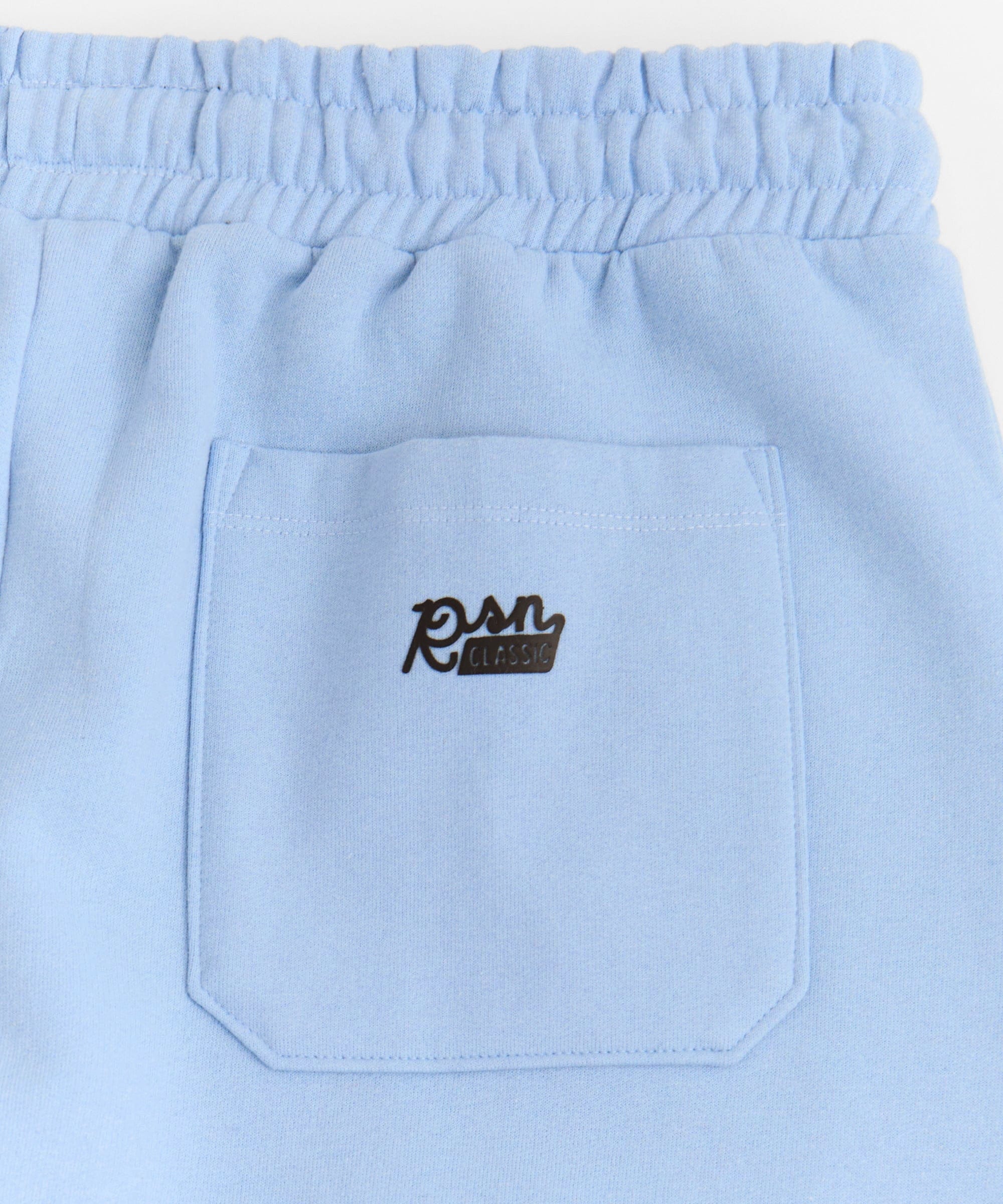 Essential Heavyweight Fleece Baggy Fit Open Hem Sweats - Light Blue - Image 3