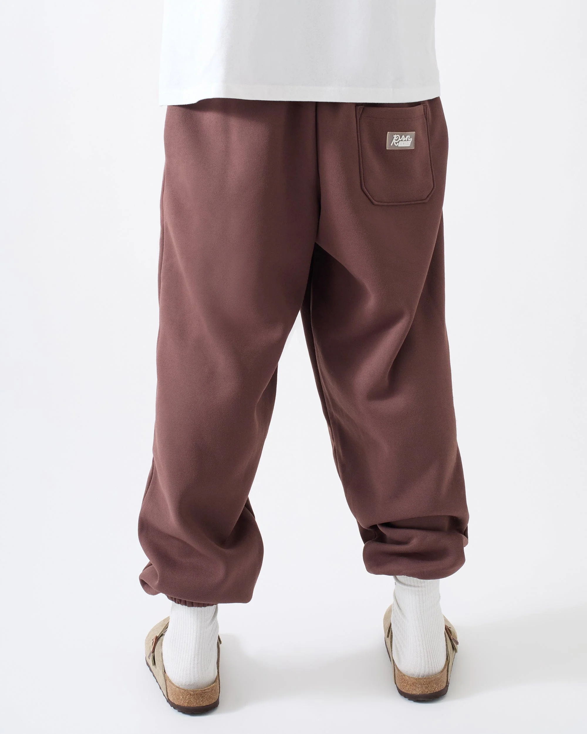 Essential Heavyweight Fleece Cinched Sweats - Brown - Image 5