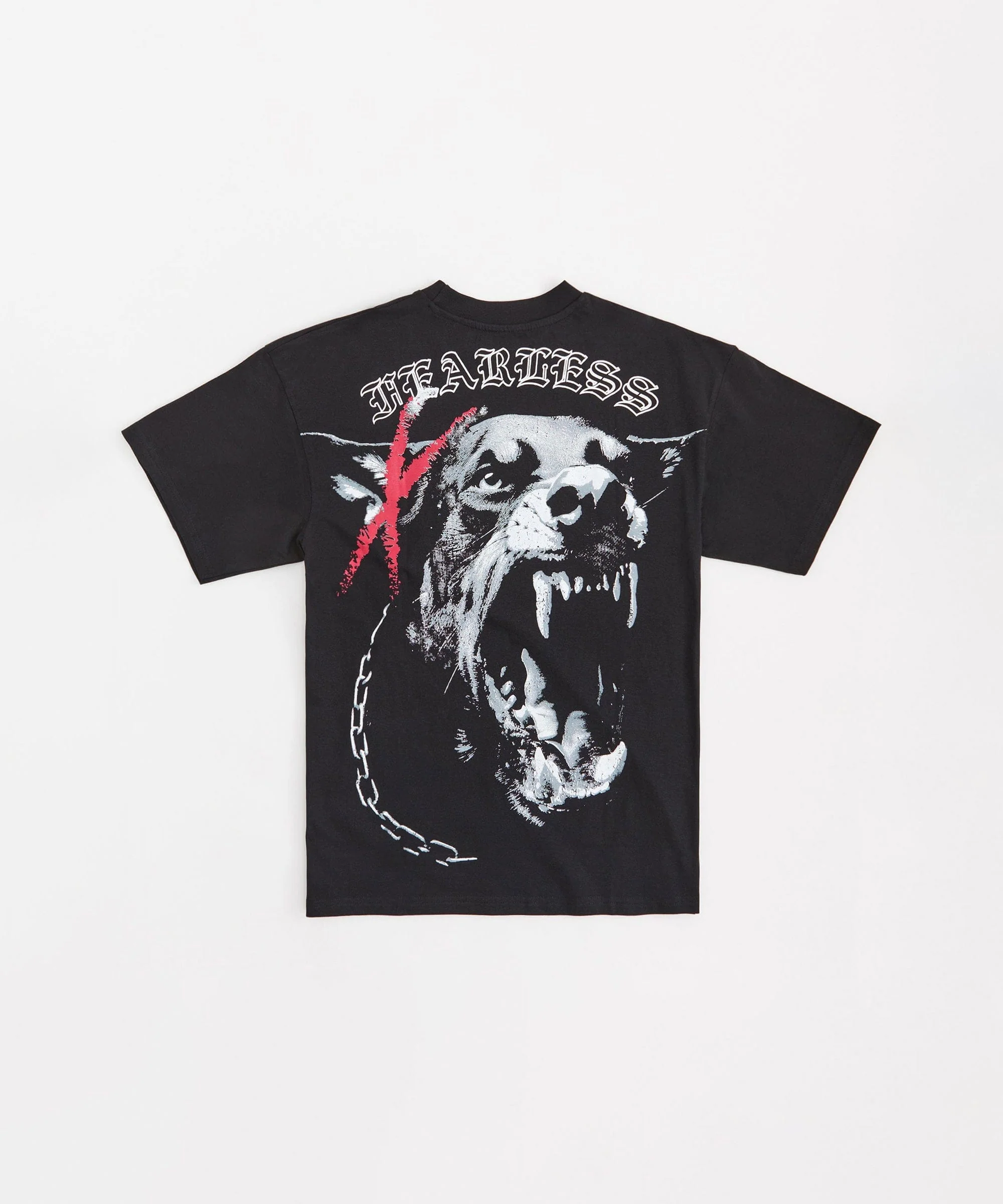 Fearless Embroidered Short Sleeve Tee - Black - Image 2