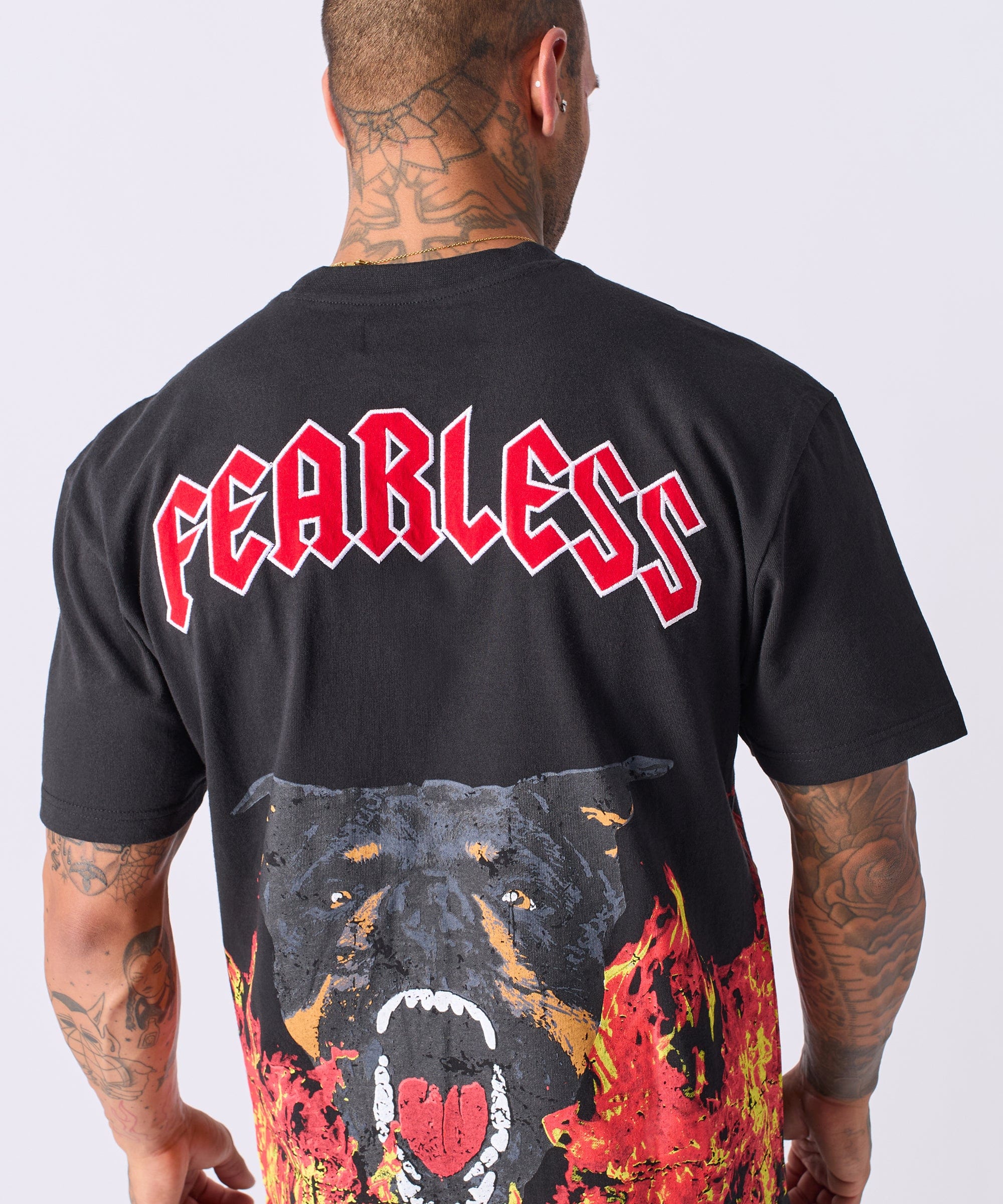 Fearless Flames Short Sleeve Tee - Black - Image 5