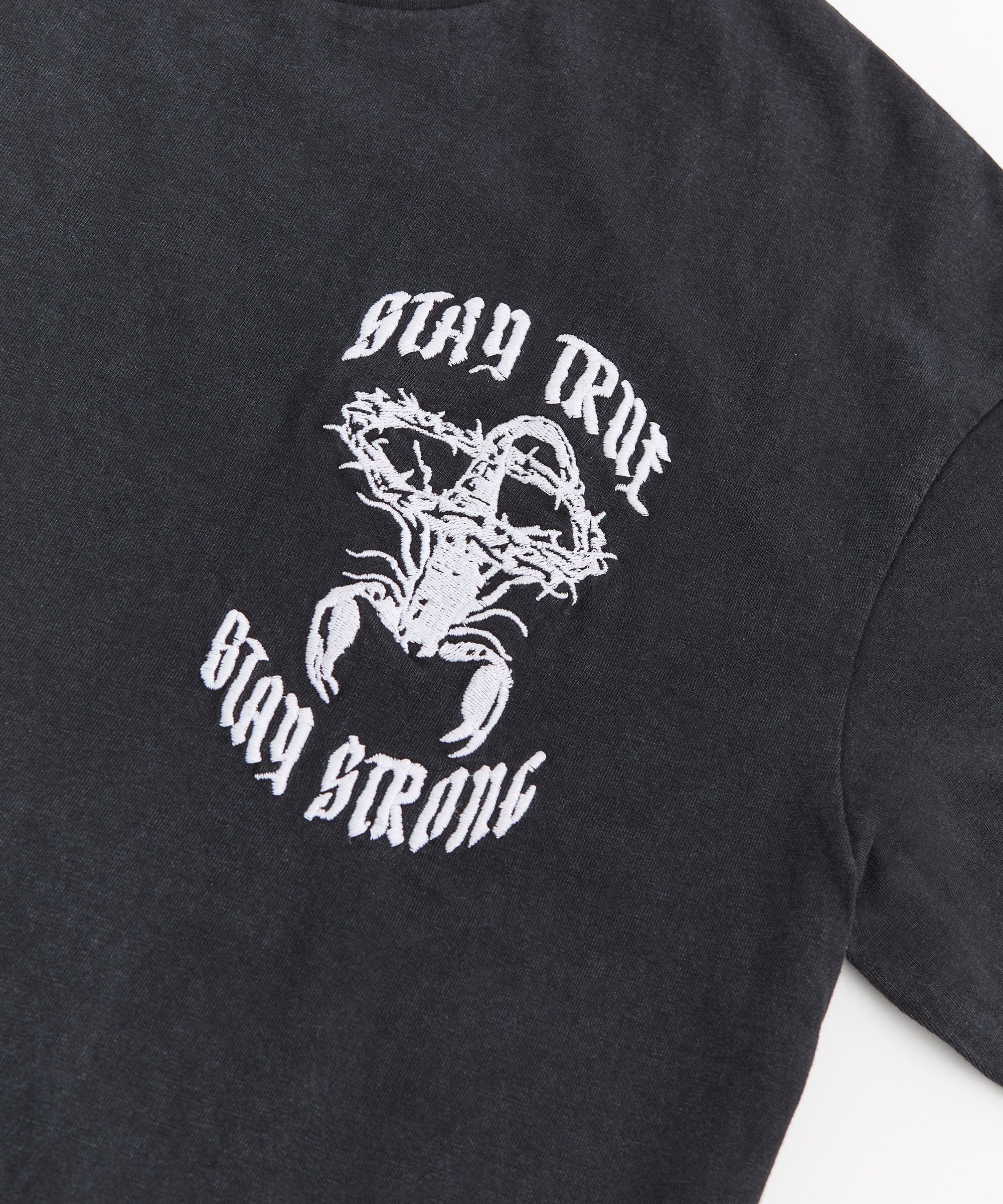 From Nothing Washed Short Sleeve Tee - Black - Image 2