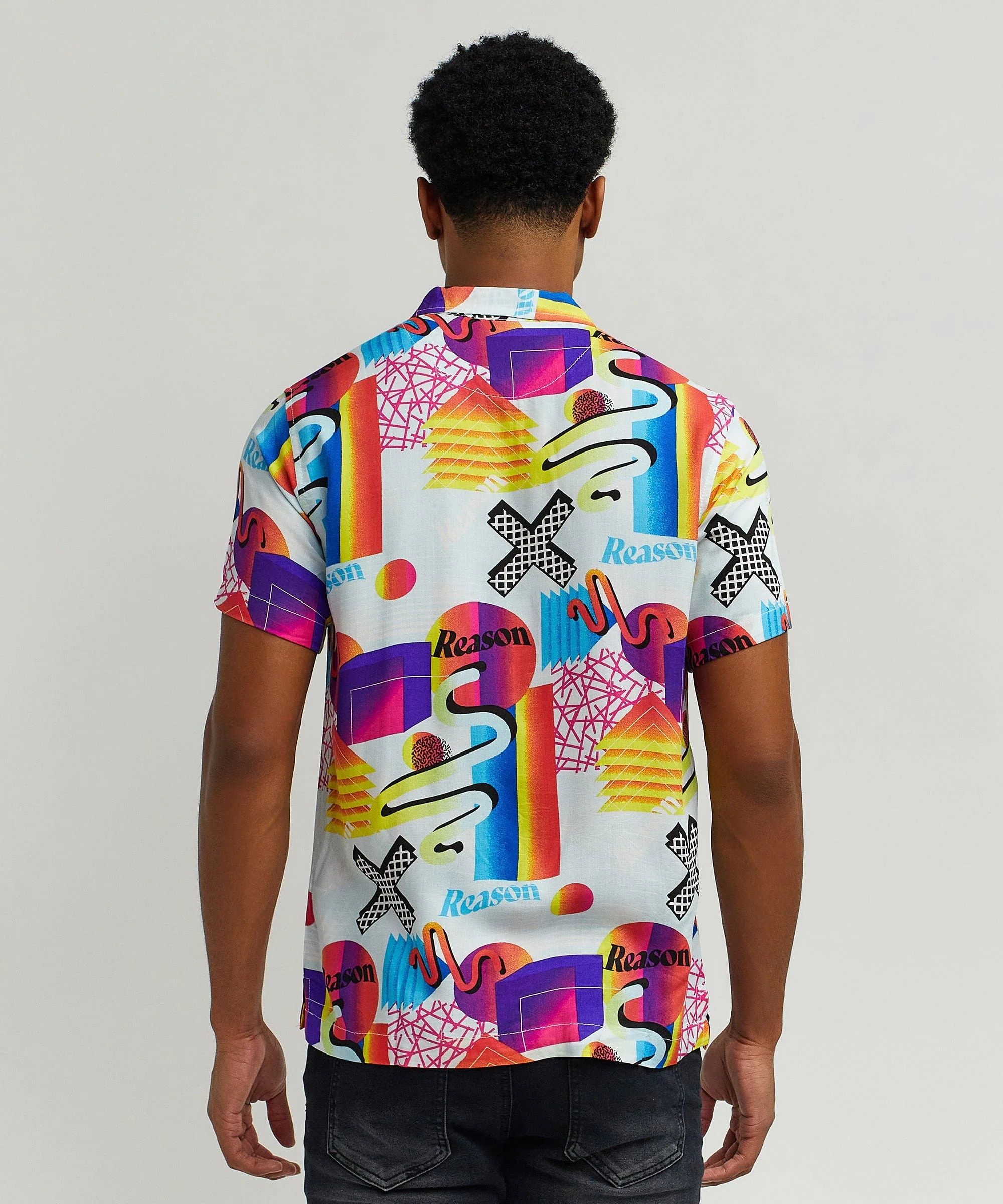 Geo Shape Allover Print Short Sleeve Shirt - Image 6