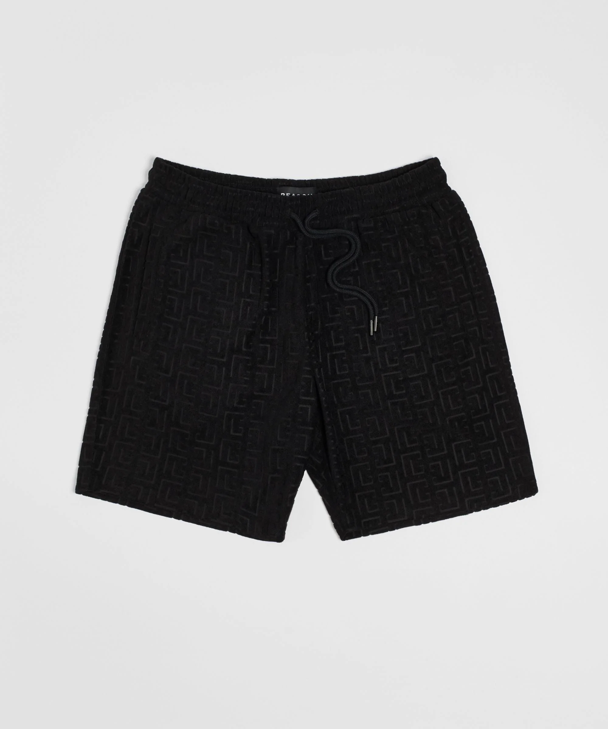 Greco Embossed Towel Set - Black - Image 6