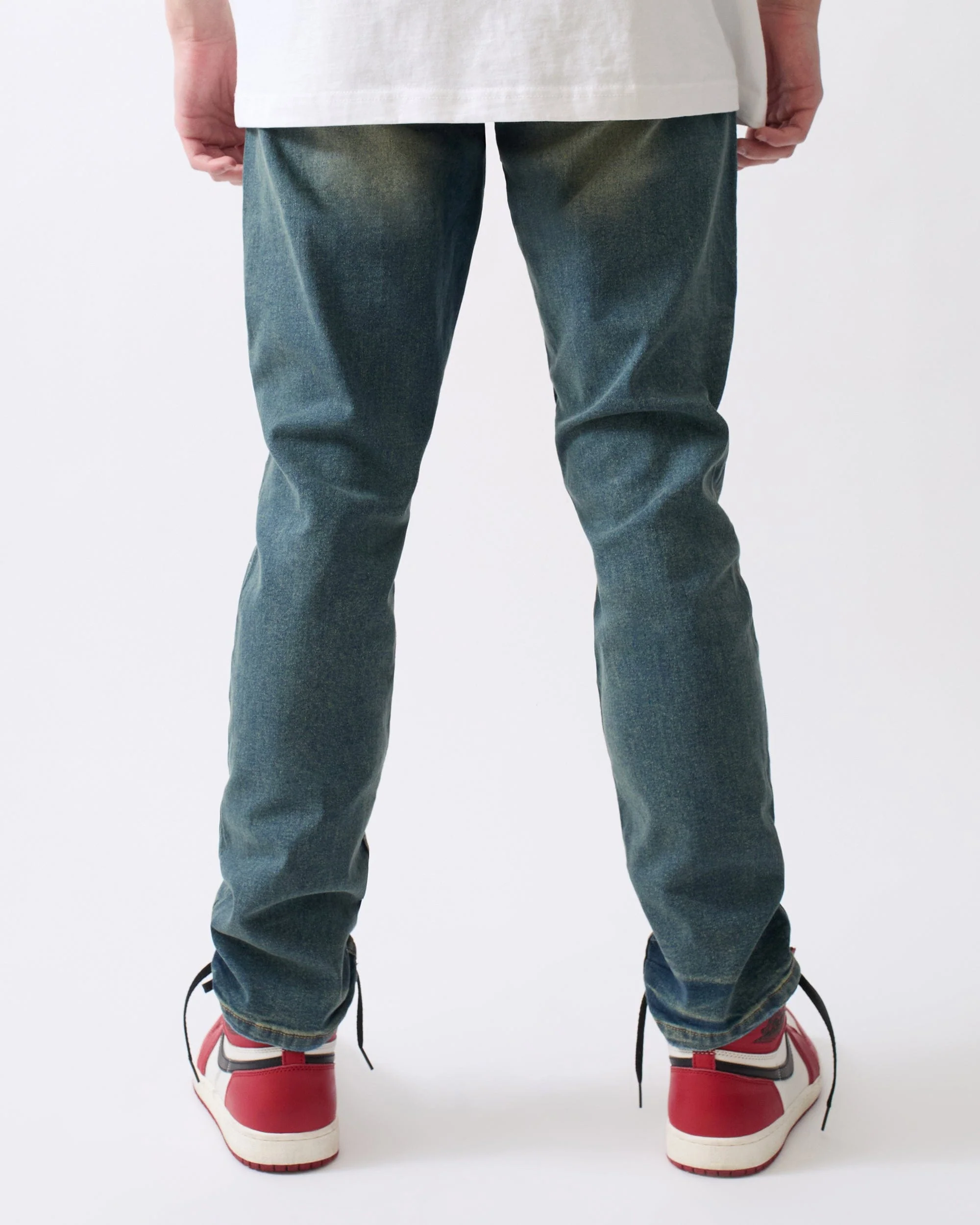 Grinder Rhinestone Denim Jeans - Light Indigo - Image 4