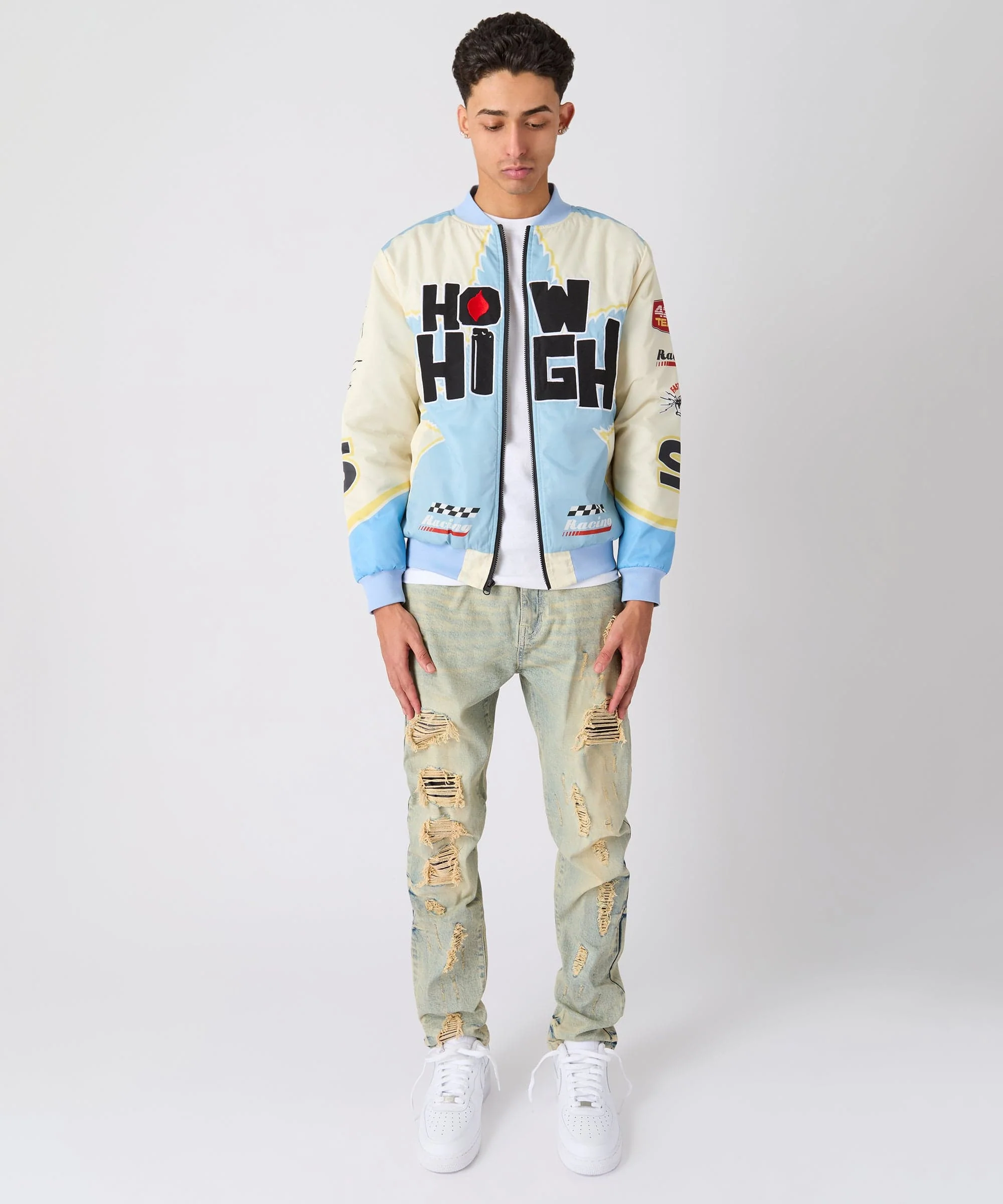 How High Applique Racing Jacket - Image 9