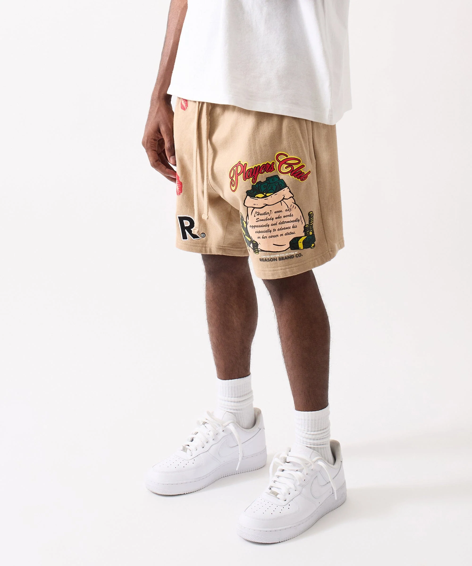 Hustler Players Club Embroidered Short - Clay - Image 4