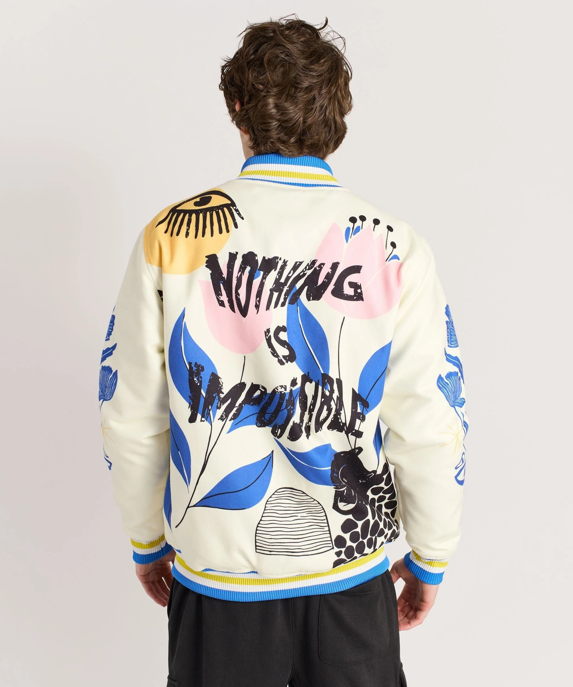 Impossible Varsity Jacket - Cream - Image 4