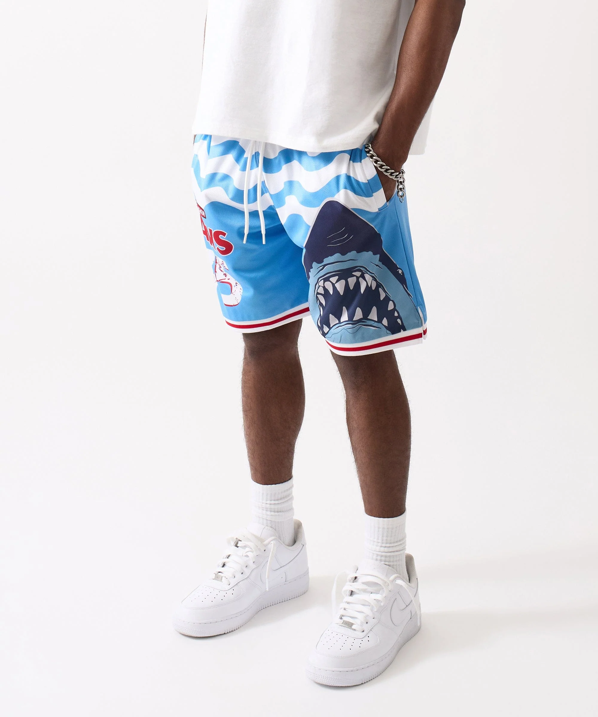 Jaws Basketball Short - Light Blue - Image 4