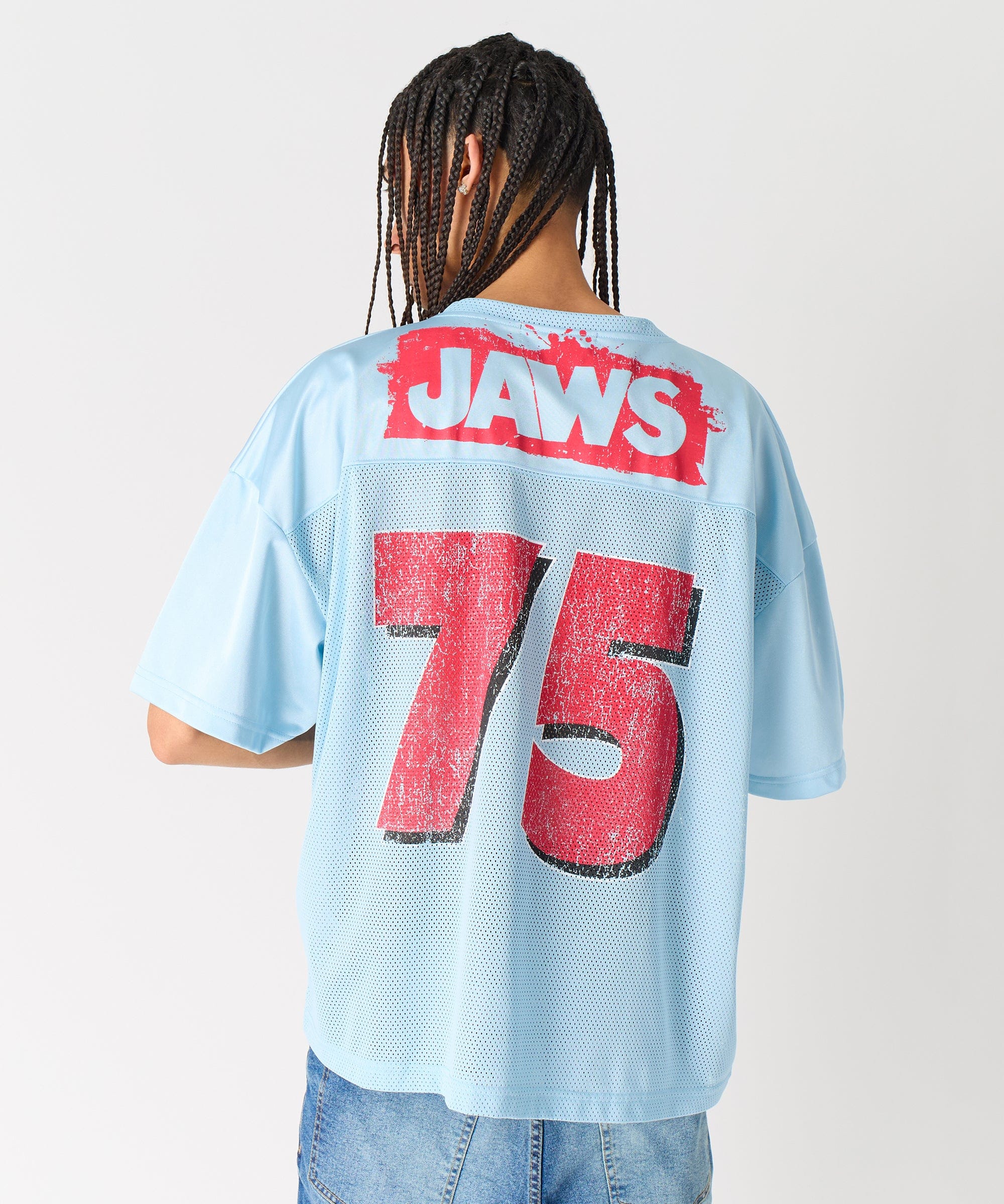 Jaws Football Jersey - Light Blue - Image 4