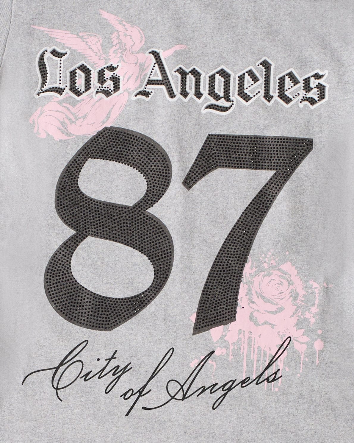LA Angels Short Sleeve Bodycon Dress - Grey - Image 7